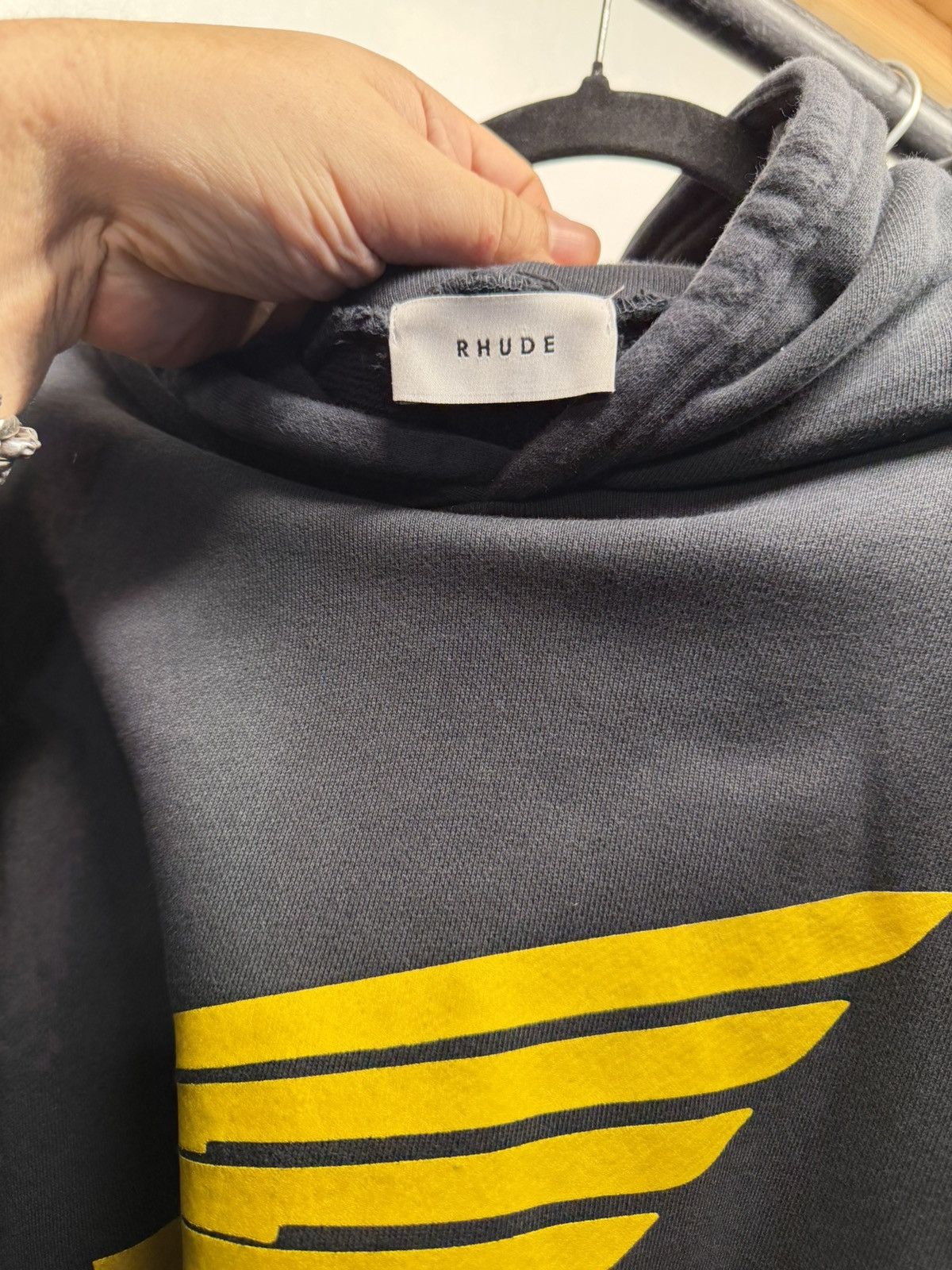 Rhude Yellow Rhonda Hoodie in Black Size US L / EU 52-54 / 3 - 3 Thumbnail