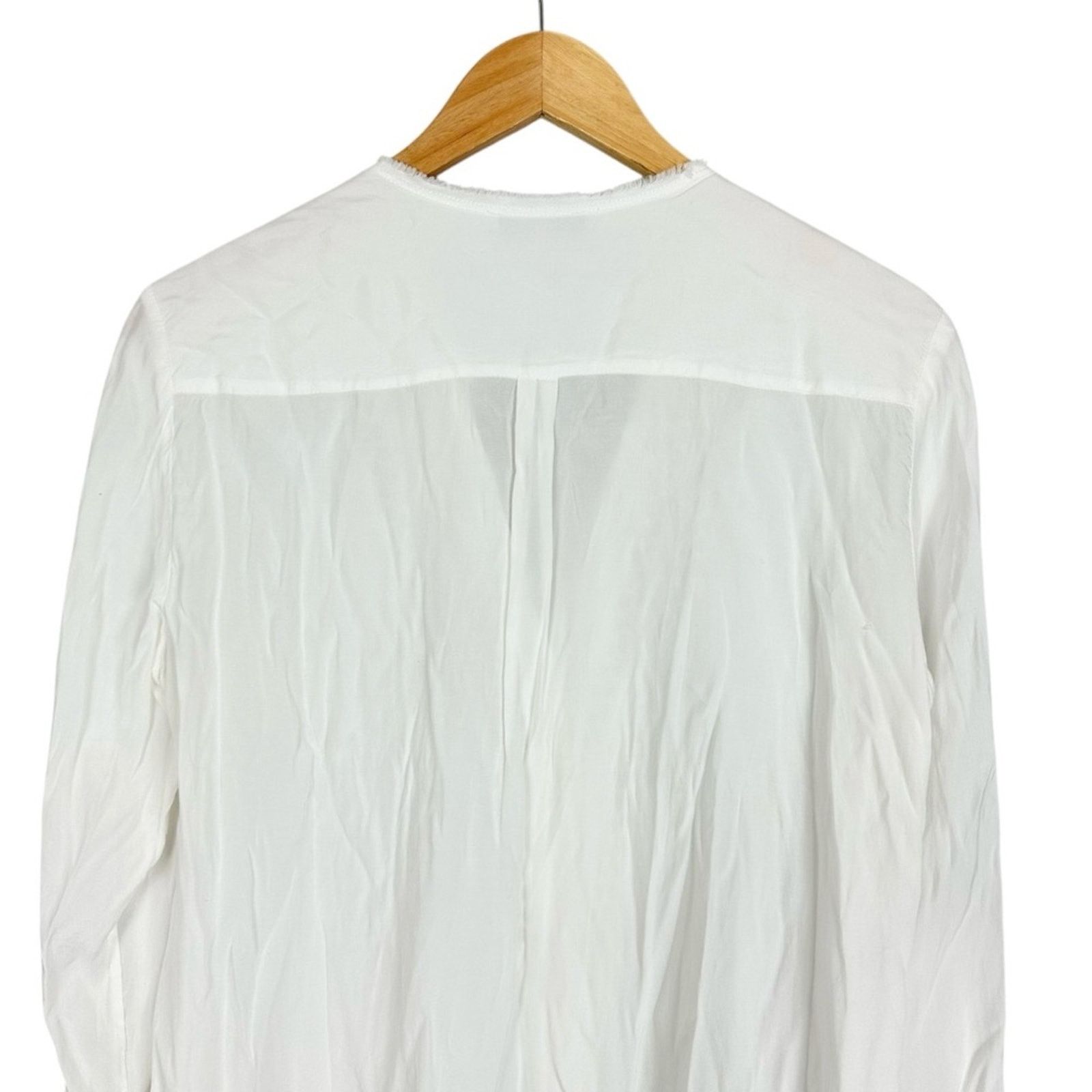 Sandro Sandro White Long Sleeve Relaxed Celeste Tunic Blouse Size 8 Size M / US 6-8 / IT 42-44 - 10 Thumbnail