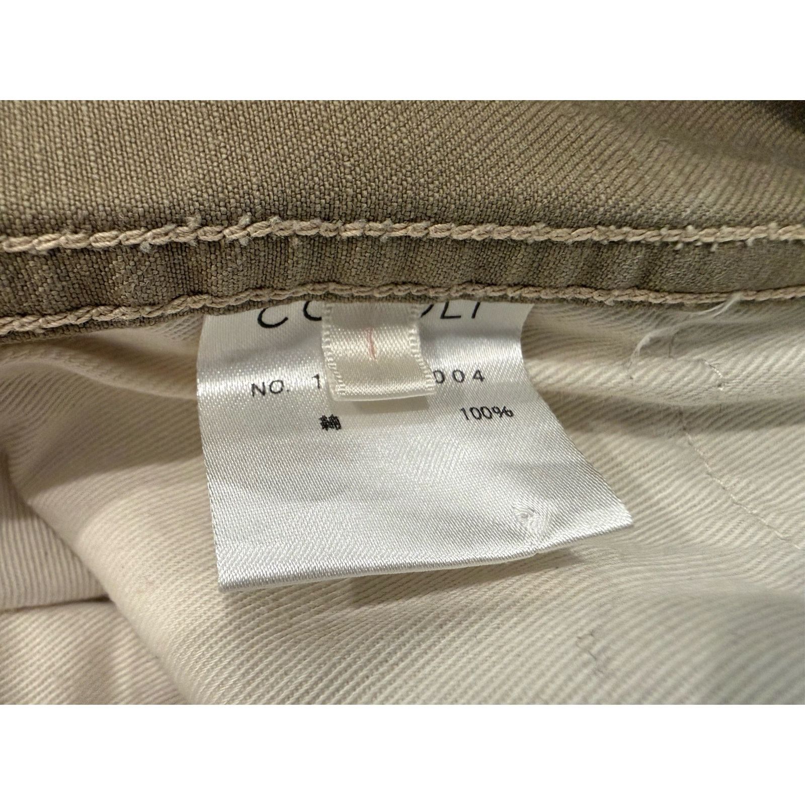 Comoli COMOLI Belted Chino Pants Size 1 Khaki Cotton Twill Size US 31 - 5 Thumbnail