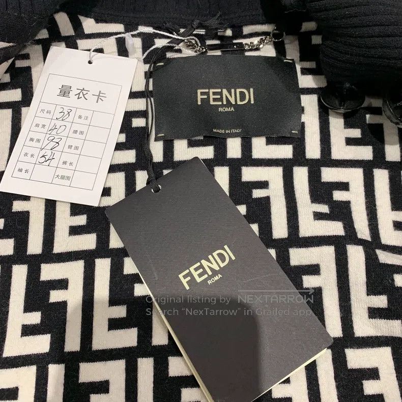 Other Fendi Patchwork Logo Embroidered Collar Long Sleeve Jacket Size XXS / US 00 / IT 34 - 3 Thumbnail