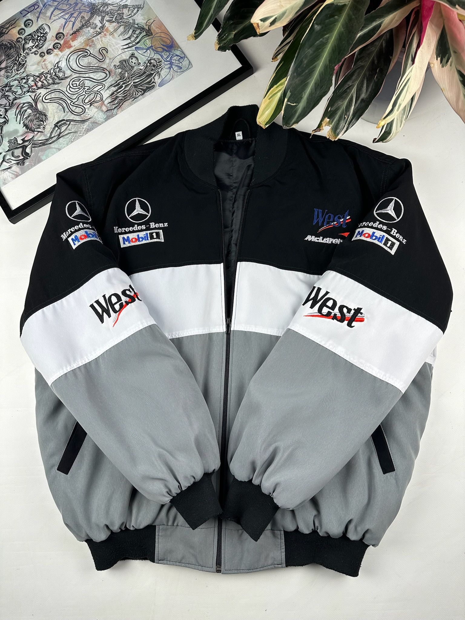 Mercedes-Benz Mens Vintage Mercedes McLaren racing jacket bombers rare Size US XL / EU 56 / 4 - 3 Thumbnail