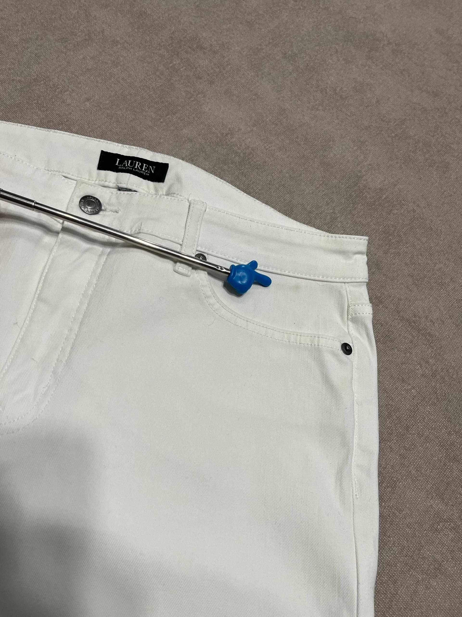 Polo Ralph Lauren Ralph Lauren White Rare Slim Fit Jeans LRL Polo Womens Size 34" / US 12 / IT 48 - 8 Thumbnail
