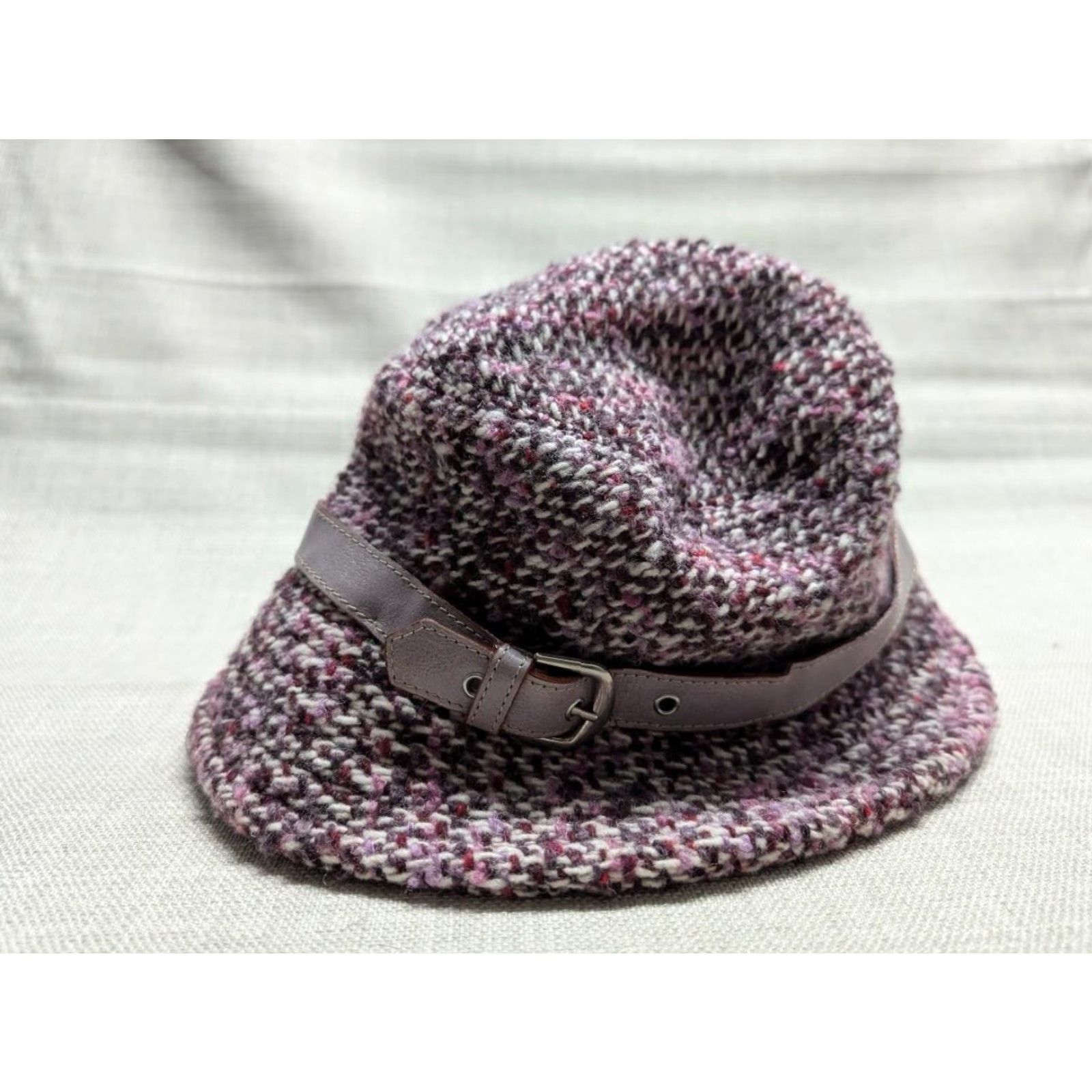 Saks Fifth Avenue VINTAGE Saks Fifth Avenue bucket hat KNIT wool tweed PINK ITALY WOMEN ONE SIZE Size ONE SIZE - 3 Thumbnail