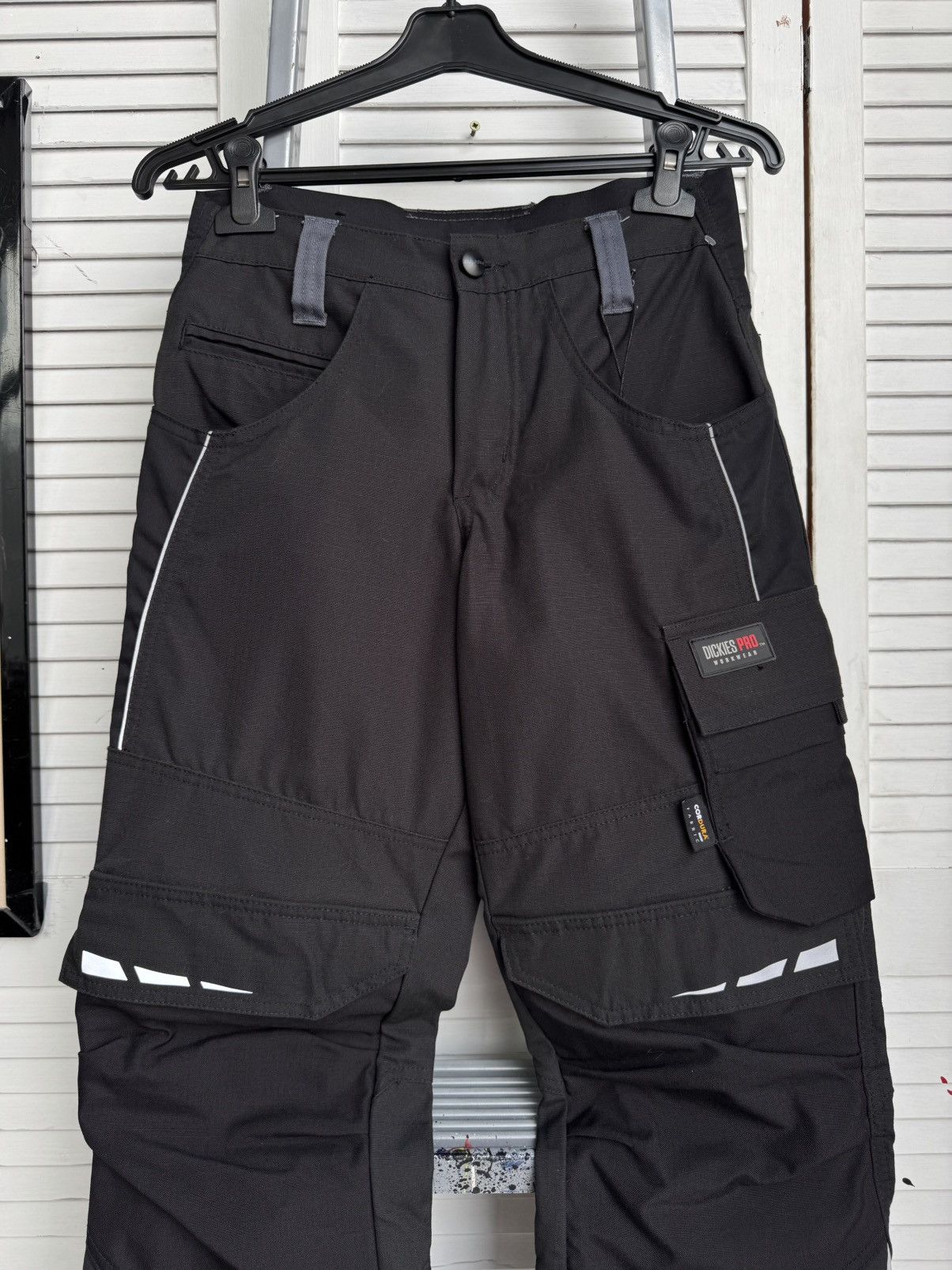 Dickies Dickies Pro Workwear Pants Cordura Reflective Cargo Black Size US 27 - 15 Thumbnail