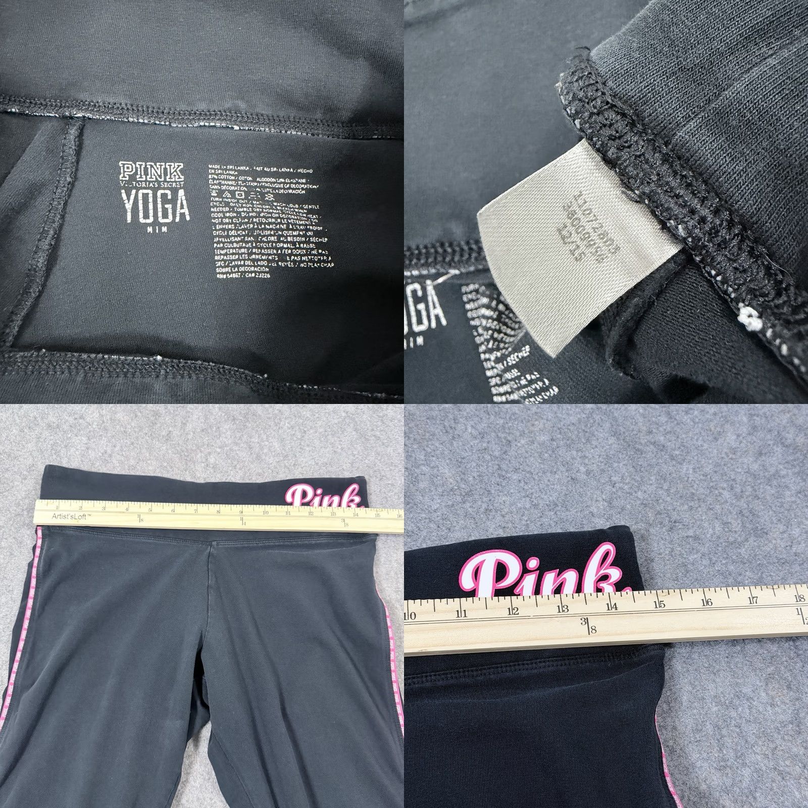 Victoria's Secret Victoria's Secret PINK Logo Legging Women's M Black Size 32" / US 10 / IT 46 - 8 Thumbnail