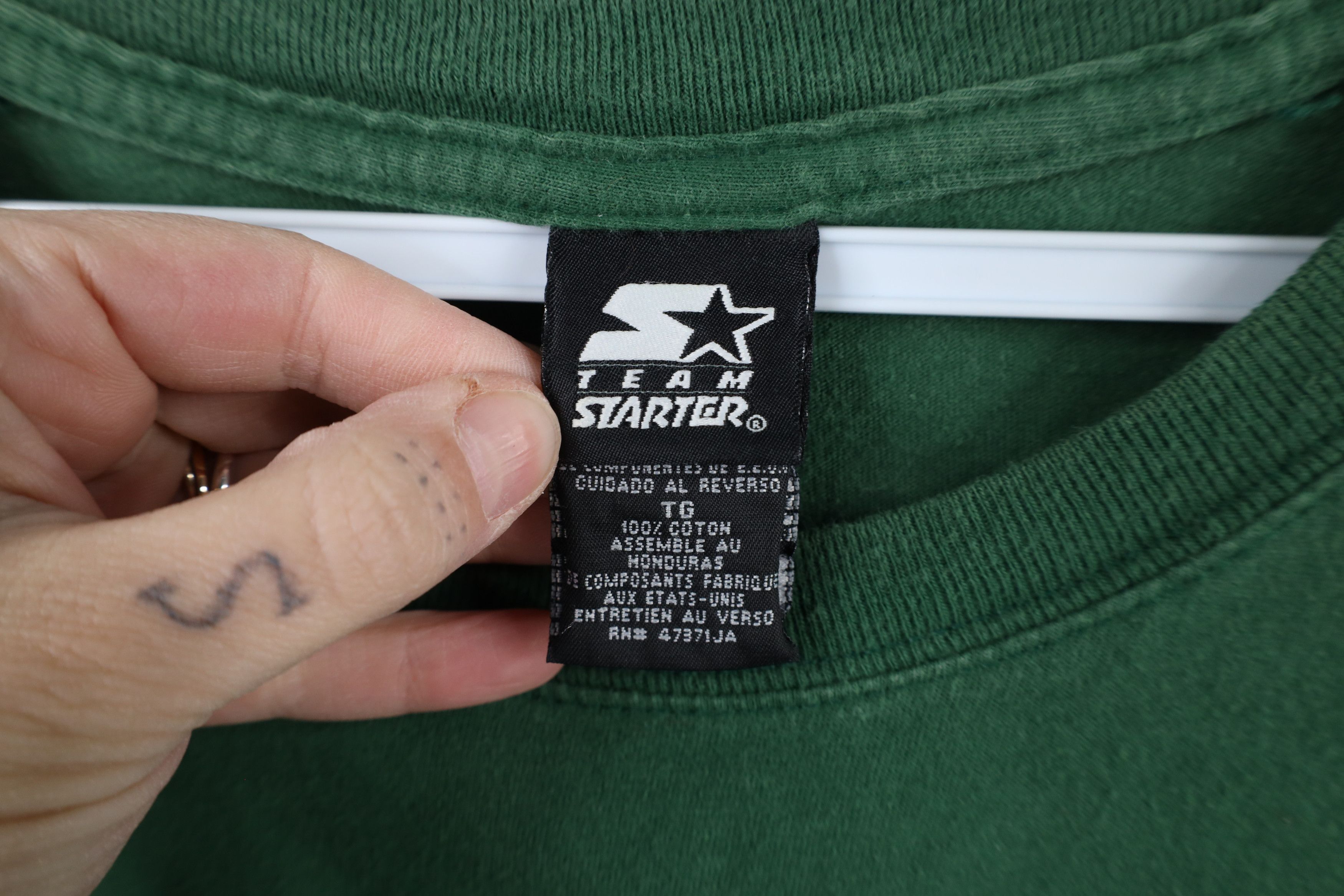 Starter × Vintage Vintage 90s Starter Spell Michigan State University T-Shirt Size US XL / EU 56 / 4 - 8 Thumbnail