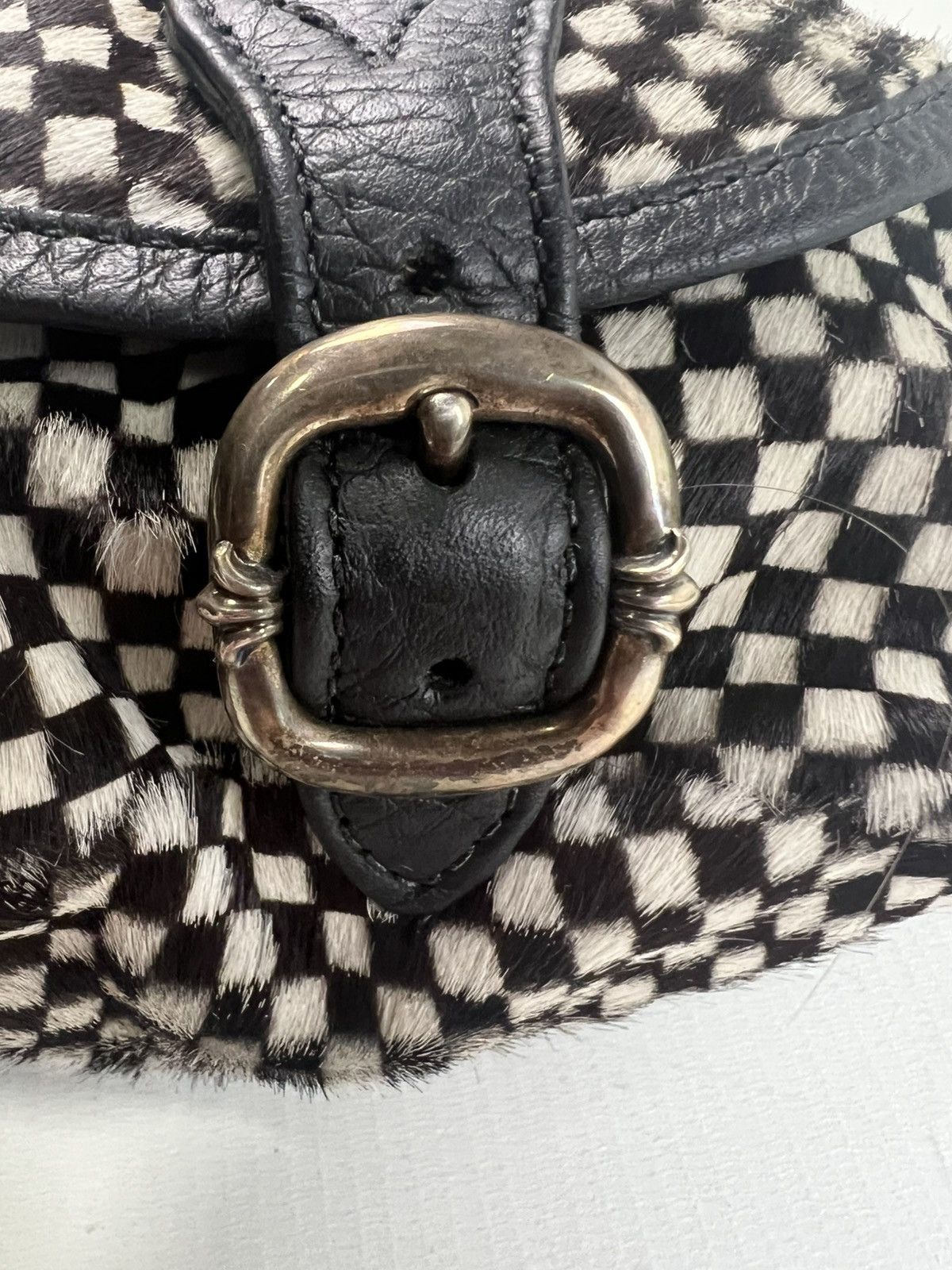 Chrome Hearts CHROME HEARTS CHECKERED PONYHAIR SATCHEL SNAT BAG SZ:OS Size ONE SIZE - 5 Thumbnail