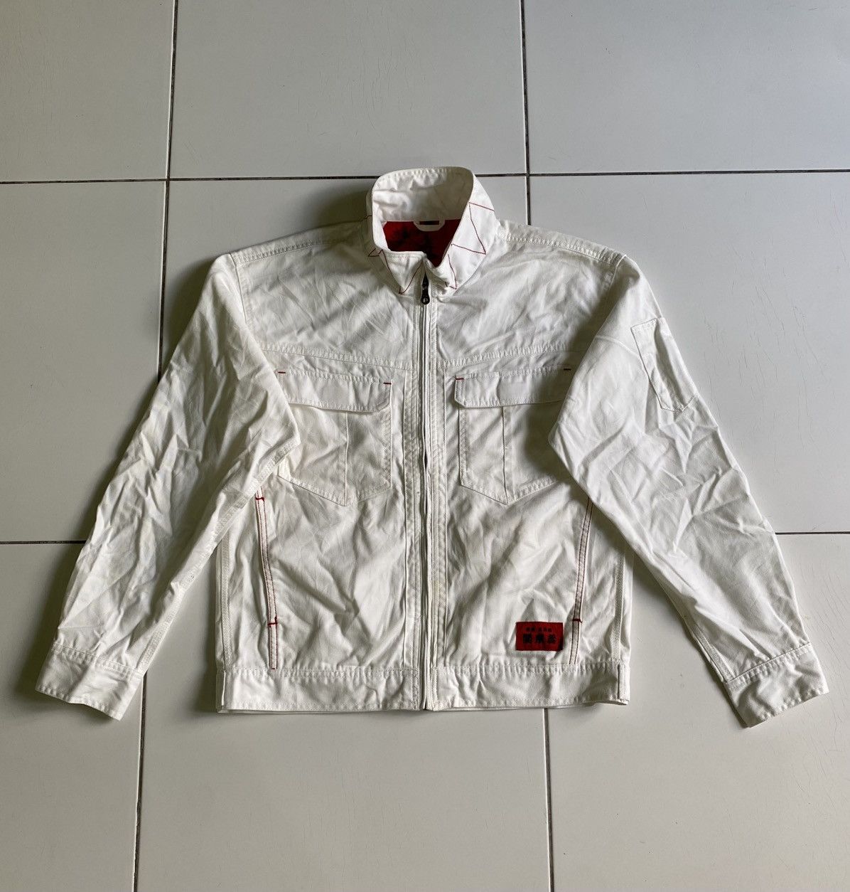 Japanese Brand Vintage 80s koi Souvenir Work Style Jacket Size US XL / EU 56 / 4 - 1 Thumbnail