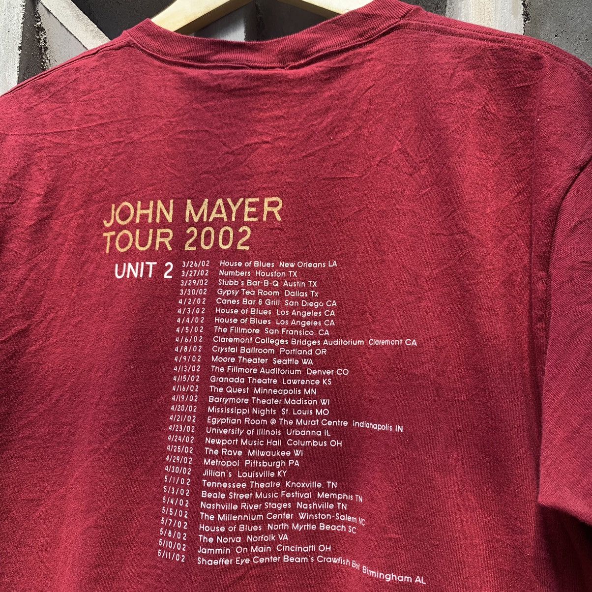 Vintage Vintage 2002 John Mayer Tour Shirt Size US L / EU 52-54 / 3 - 2 Thumbnail