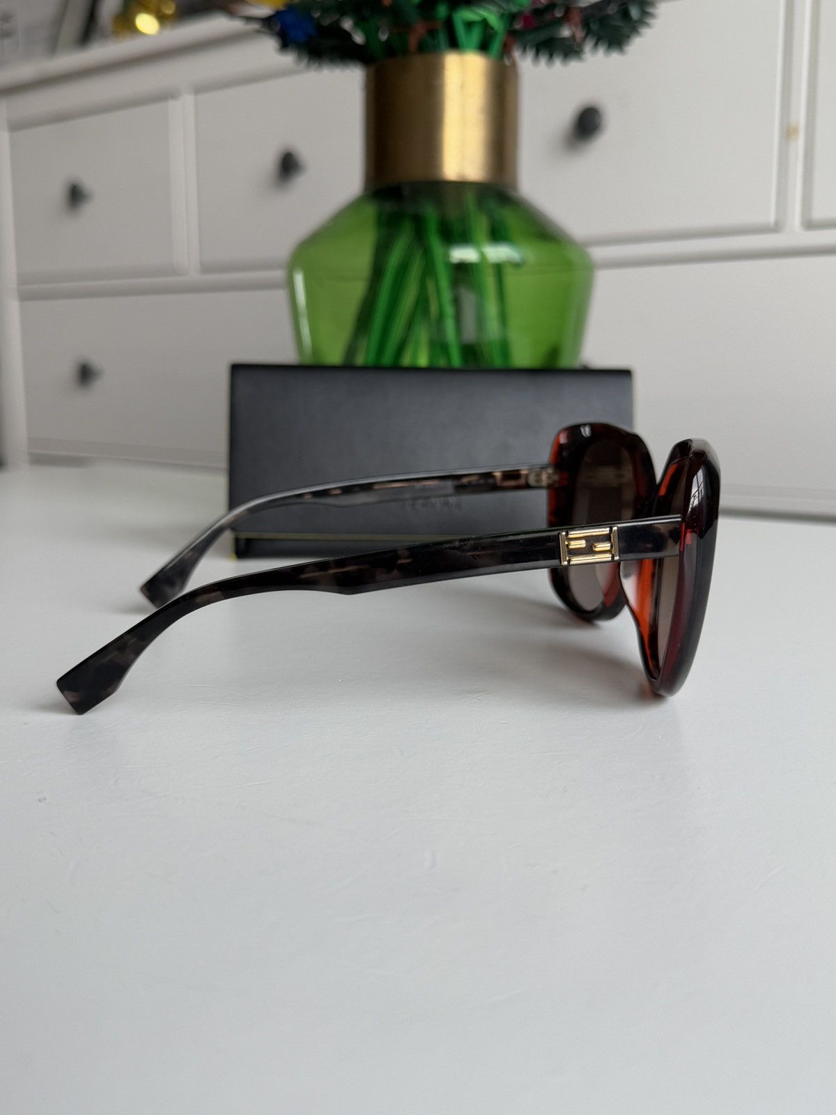 Designer × Fendi Vintage y2k Fendi FF logo oversized sunglasses designer 90s Size ONE SIZE - 5 Thumbnail