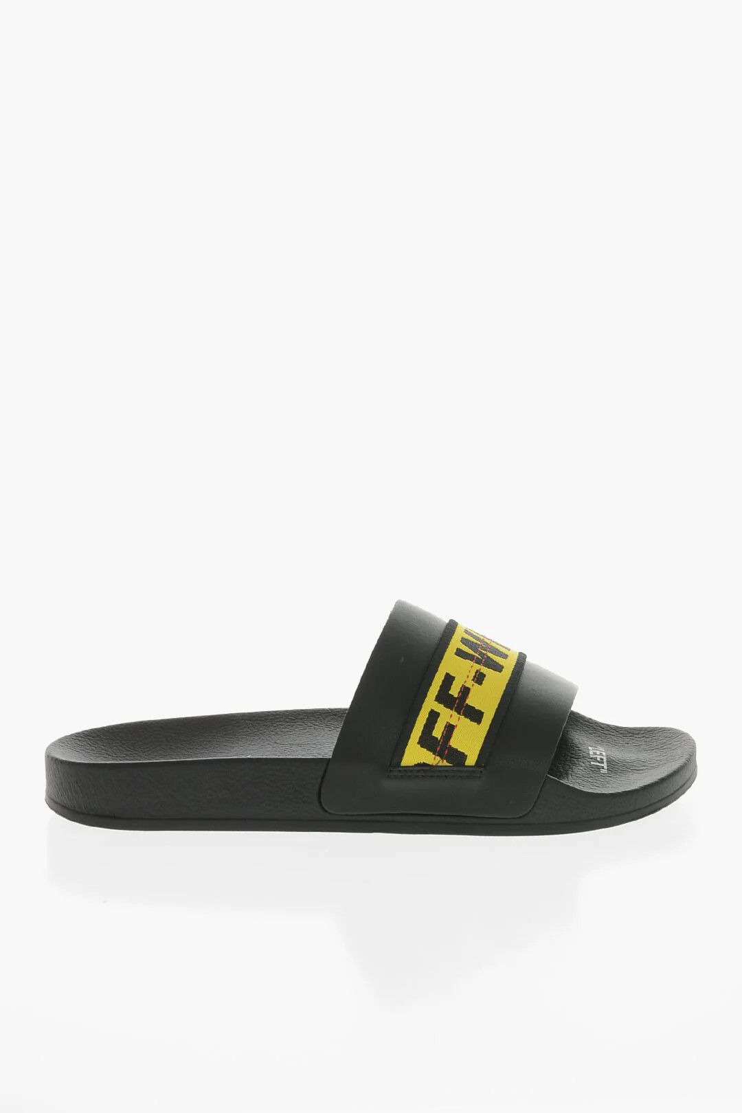 Off-White og1mm0426 Rubber Slides in Yellow & Black Size US 7 / EU 40 - 1 Thumbnail