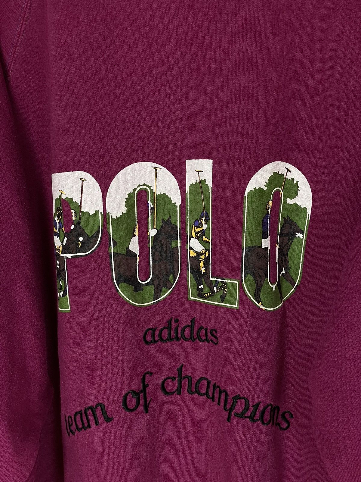 Adidas × Vintage Adidas 90s Vintage Polo Big Logo Very Rare Sweatshirt Size US L / EU 52-54 / 3 - 12 Thumbnail