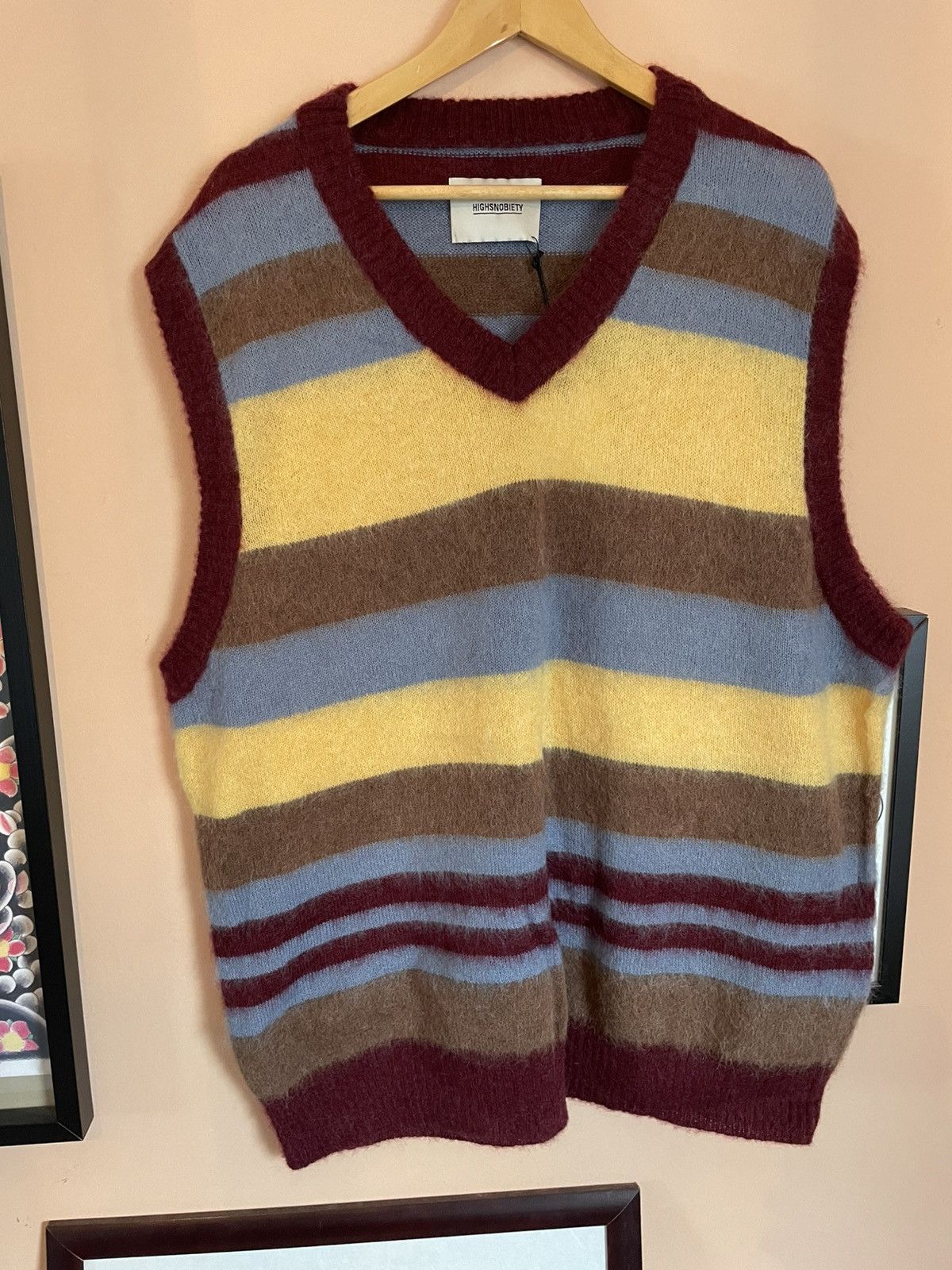 Highsnobiety Highsnobiety Mohair striped knit vest Size US XXL / EU 58 / 5 - 2 Thumbnail