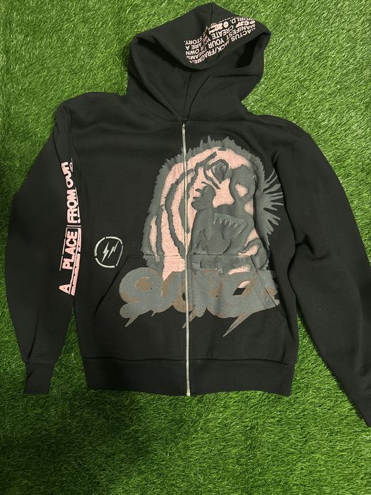 travis scott cactus jack for fragment sunrise zip up hoodie