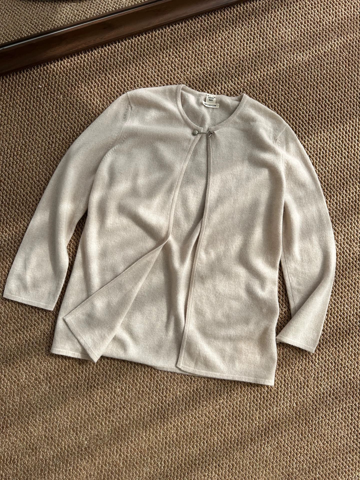 Hermes HERMES JPG cardigan crochet button women's beige Size M / US 6-8 / IT 42-44 - 3 Thumbnail