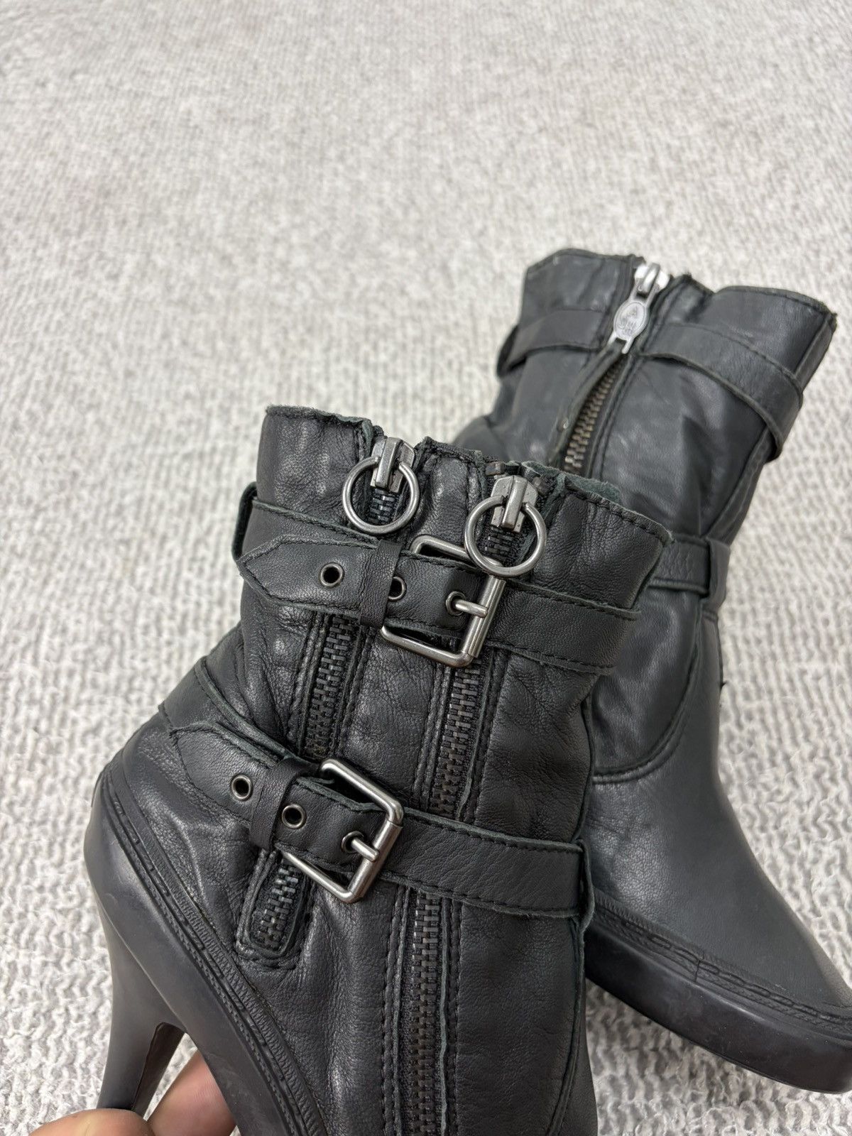 ASH Ash Heels Black Leather Buckled Sneaker Size 37 Size US 7 / IT 37 - 5 Thumbnail