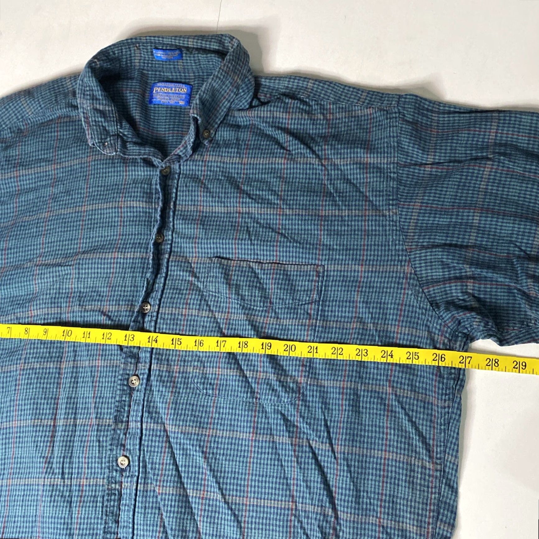 Pendleton Pendleton Shirt Men XL Blue Plaid Wool Blend Button-Up Long Sleeve Size US XL / EU 56 / 4 - 7 Thumbnail