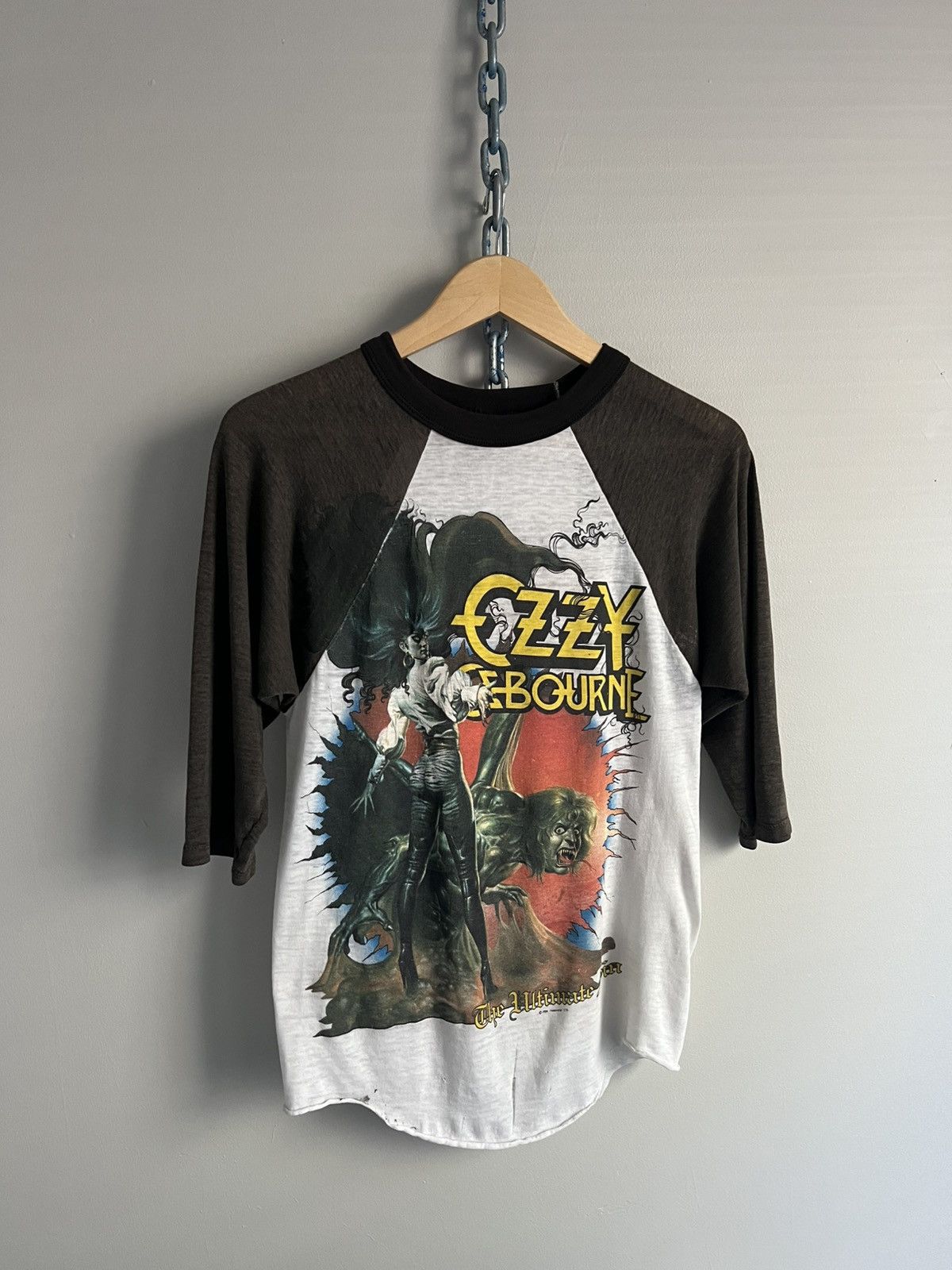 Vintage Vintage 1986 Ozzy Osbourne Ultimate Sin RockTour T Shirt Size US S / EU 44-46 / 1 - 1 Thumbnail