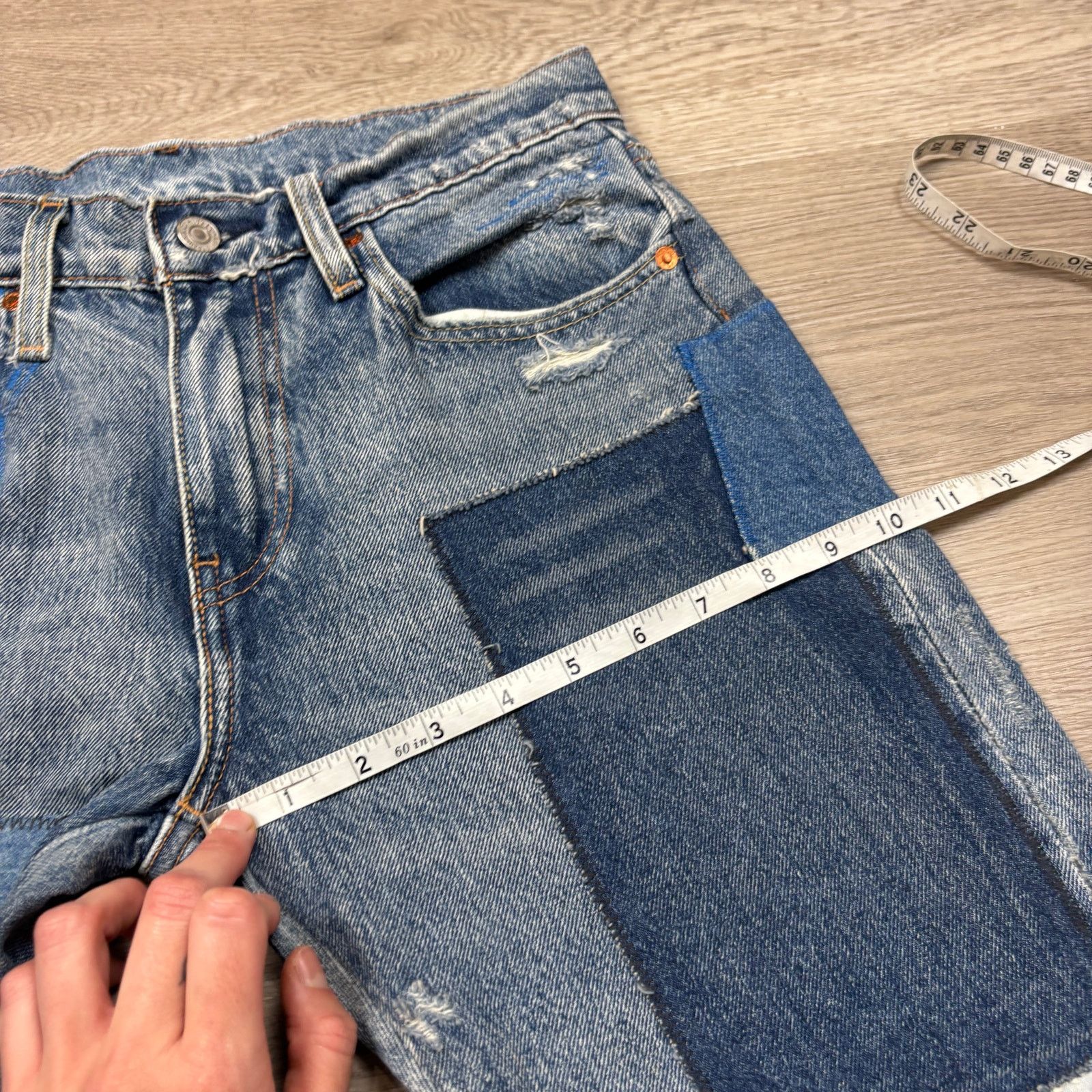 Levi's Levi's Premium 512 Slim Taper Fit Patched Big E Jeans 29x29 Size US 29 - 9 Thumbnail