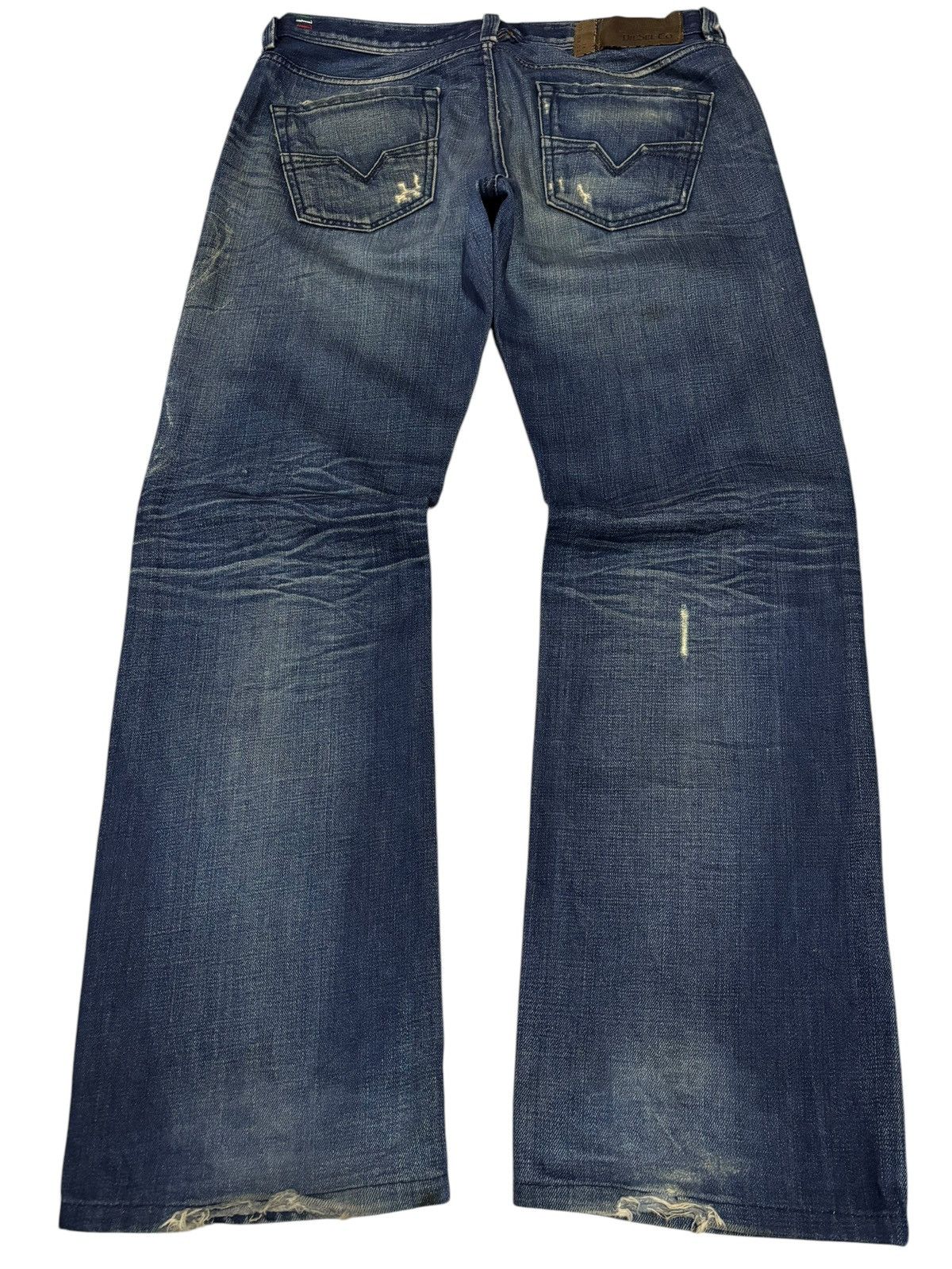 Diesel Vtg Italy Diesel Larkee Disconstructed Distress Jeans Size US 34 / EU 50 - 2 Thumbnail