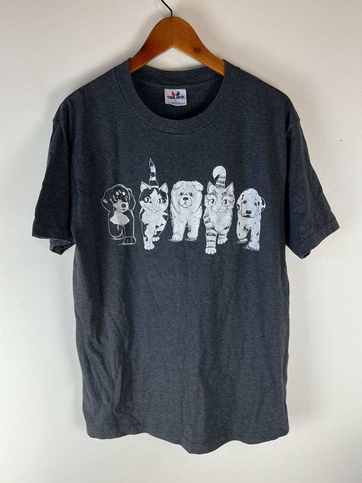 Vintage Vintage Funny Cat & Dog humor Tee Size US M / EU 48-50 / 2 - 1 Thumbnail