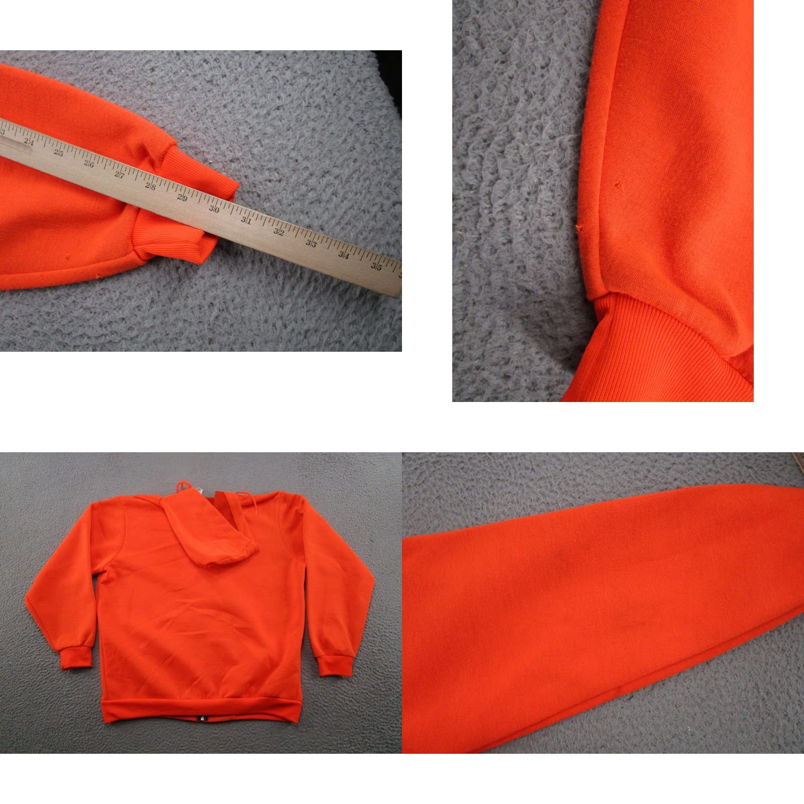Vintage VTG Muleskins Hoodie Mens XL Blaze Orange Work Thermal Lined Zip Sweatshirt 90s Size US XL / EU 56 / 4 - 8 Thumbnail