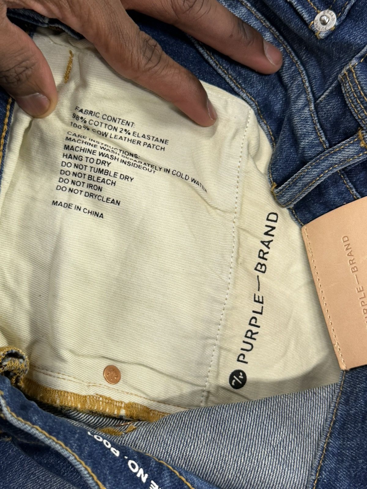 Purple Brand Purple Brand One Year Worn Dark Indigo Jeans Size US 32 / EU 48 - 5 Thumbnail