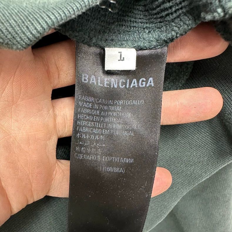 Balenciaga Balenciaga adidas Trefoil Logo Print Hooded Long Sleeve Sw Size US L / EU 52-54 / 3 - 4 Thumbnail
