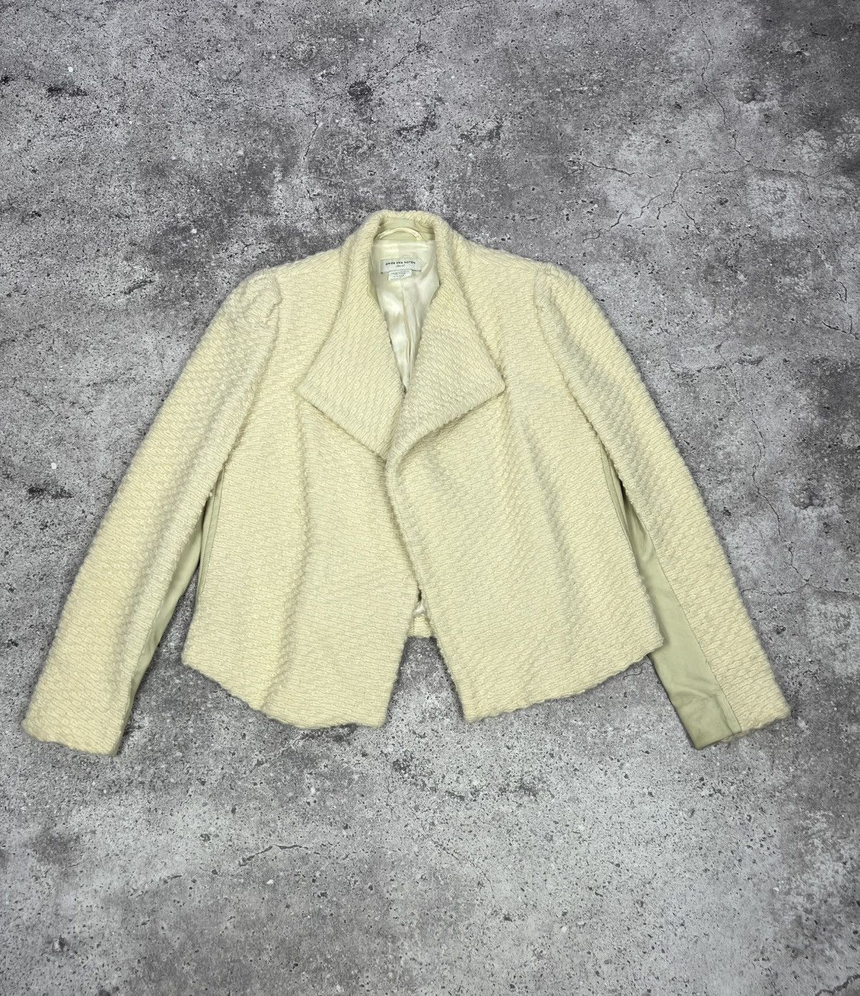 Dries Van Noten Dries Van Noten Wool Leather Blazer Jacket Size S / US 4 / IT 40 - 1 Thumbnail