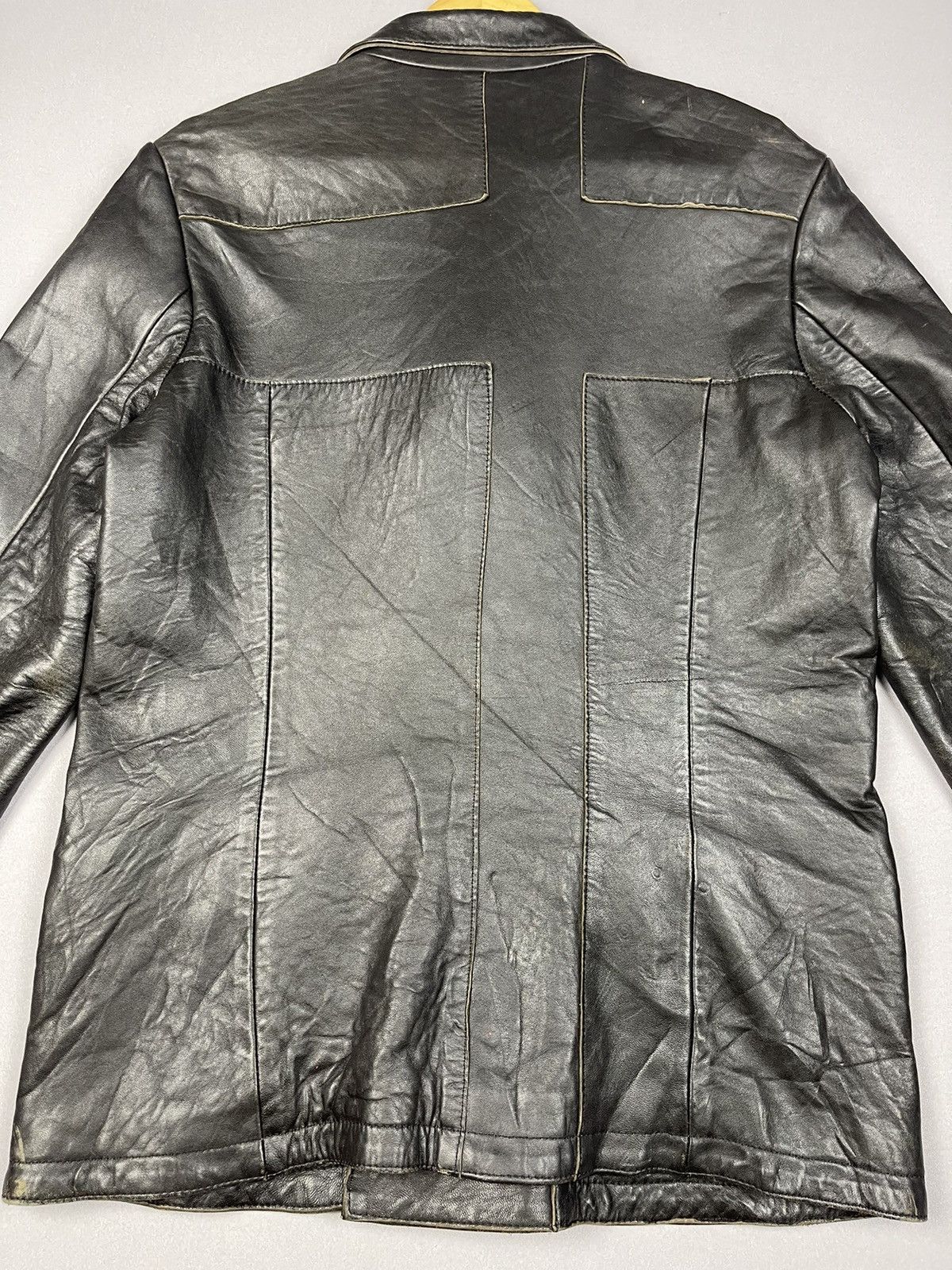 Leather Vintage HIROYUKI KATO Double Breasted Leather Jacket Size US L / EU 52-54 / 3 - 8 Thumbnail