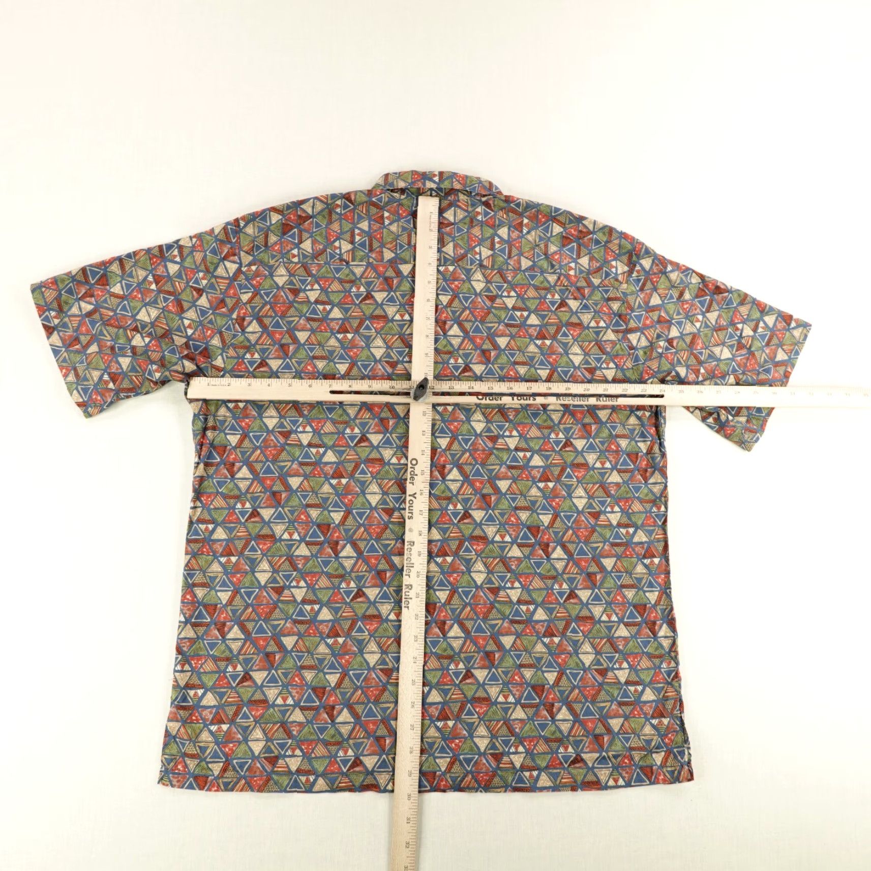 Tori Richard VINTAGE Tori Richard Hawaiian Shirt Mens XL Blue Geometric Cotton Button-Up Short Sleeve Tropical Outdoor Size US XL / EU 56 / 4 - 6 Thumbnail