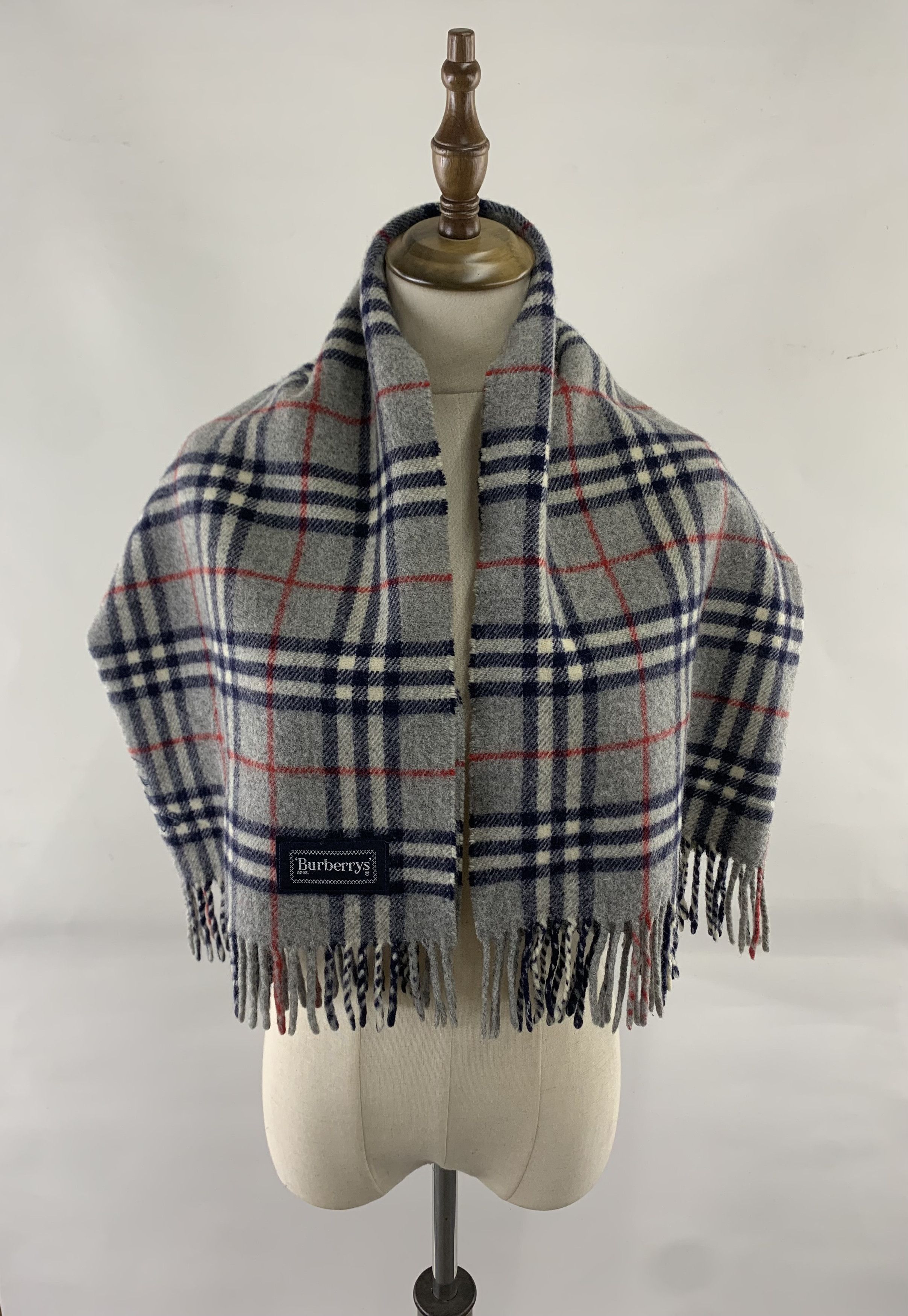 Burberry Burberrys Scarf Wool Muffler Neck Wrap BL9312 Size ONE SIZE - 1 Thumbnail