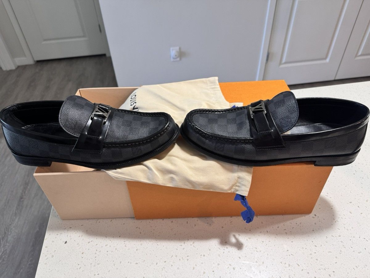 Louis Vuitton ! LV Major Loafer Graphite Grey 9.5 ! Size US 9.5 / EU 42-43 - 3 Thumbnail