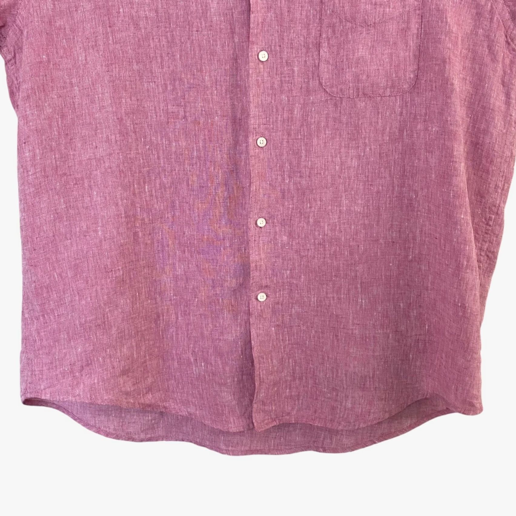 Jos. A. Bank VINTAGE Jos. A Bank Reserve Collection Linen Button-Up Pink Men's XL Long-Sleeve Shirt Size US XL / EU 56 / 4 - 6 Thumbnail