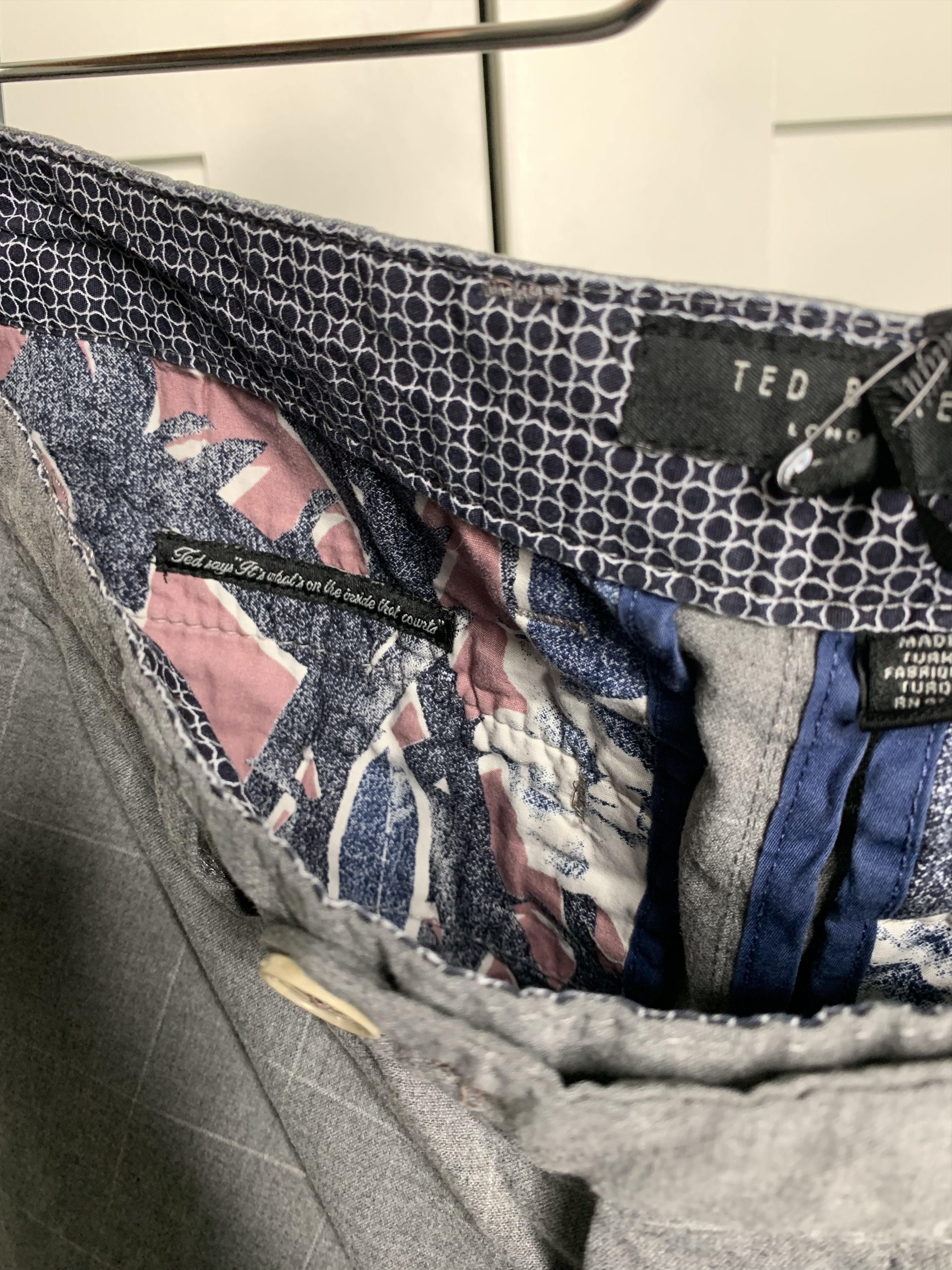 Ted Baker Ted Baker Ghana Gray Checked Trousers Size US 28 / EU 44 - 6 Thumbnail