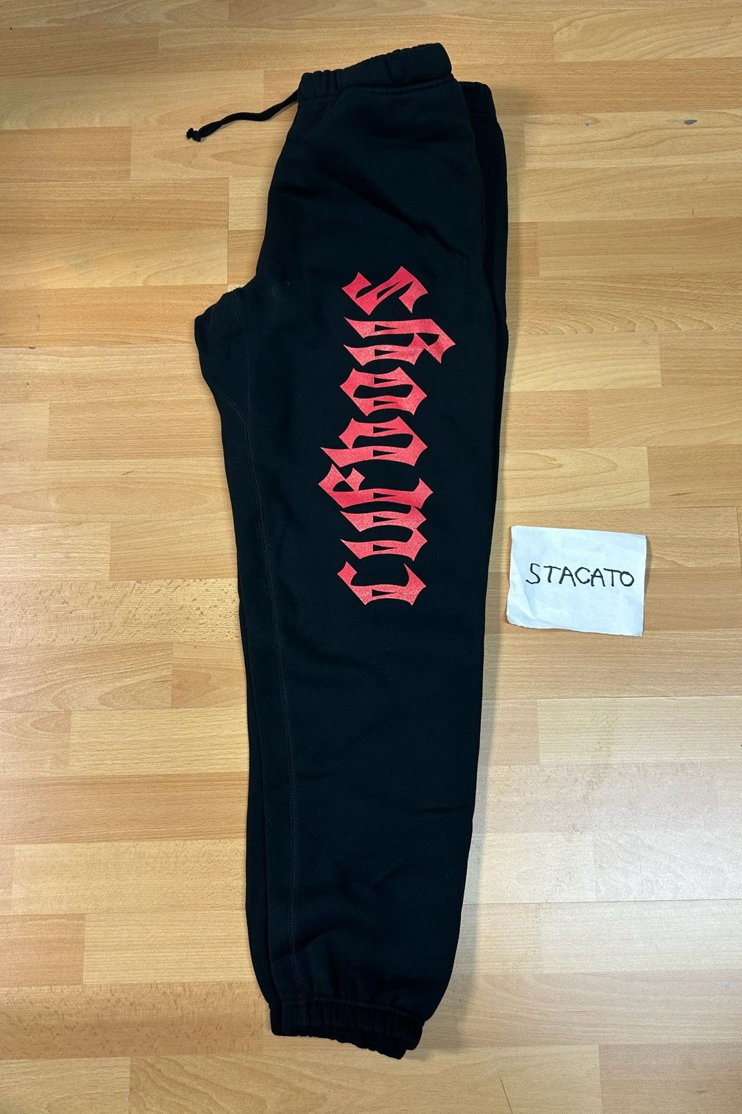 Rap Tees × Vintage CUFBOYS Sweatpants Black/Red Size US 32 / EU 48 - 3 Thumbnail