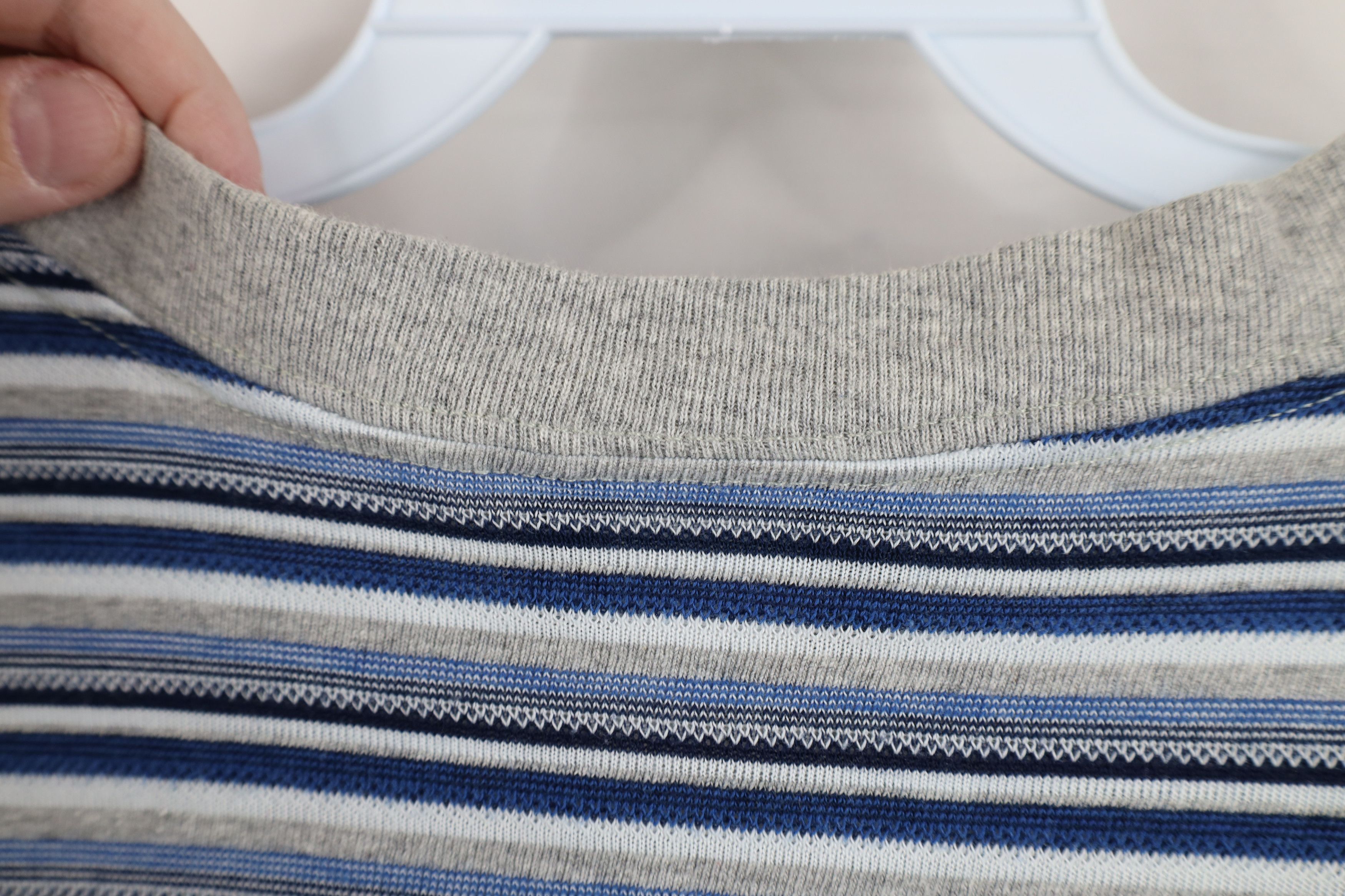 Vintage Vintage 90s Streetwear Striped Knit Short Sleeve T-Shirt Size M / US 6-8 / IT 42-44 - 8 Thumbnail
