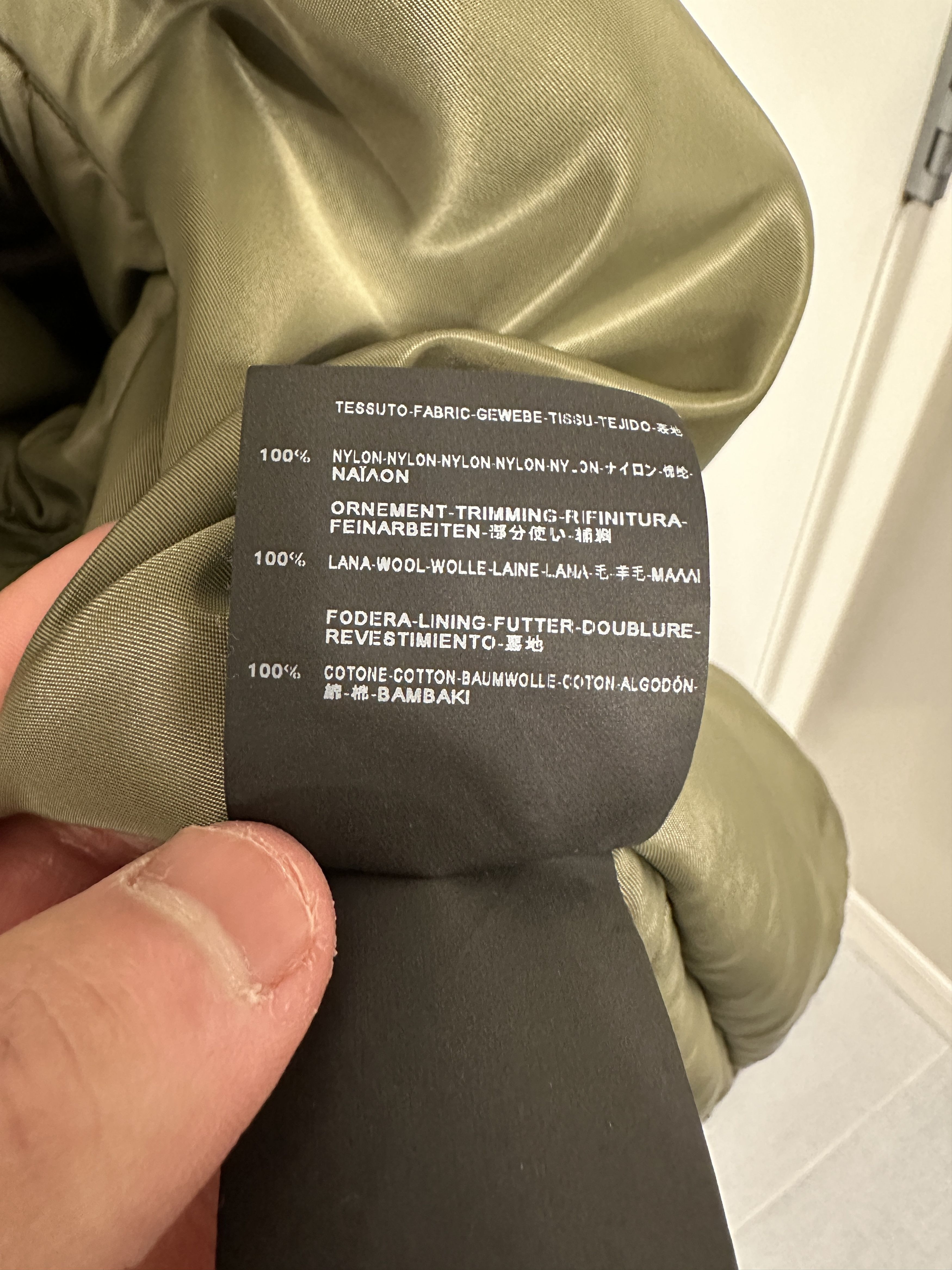 Saint Laurent FW15 Nylon Green MA-1 Bomber Size 48
