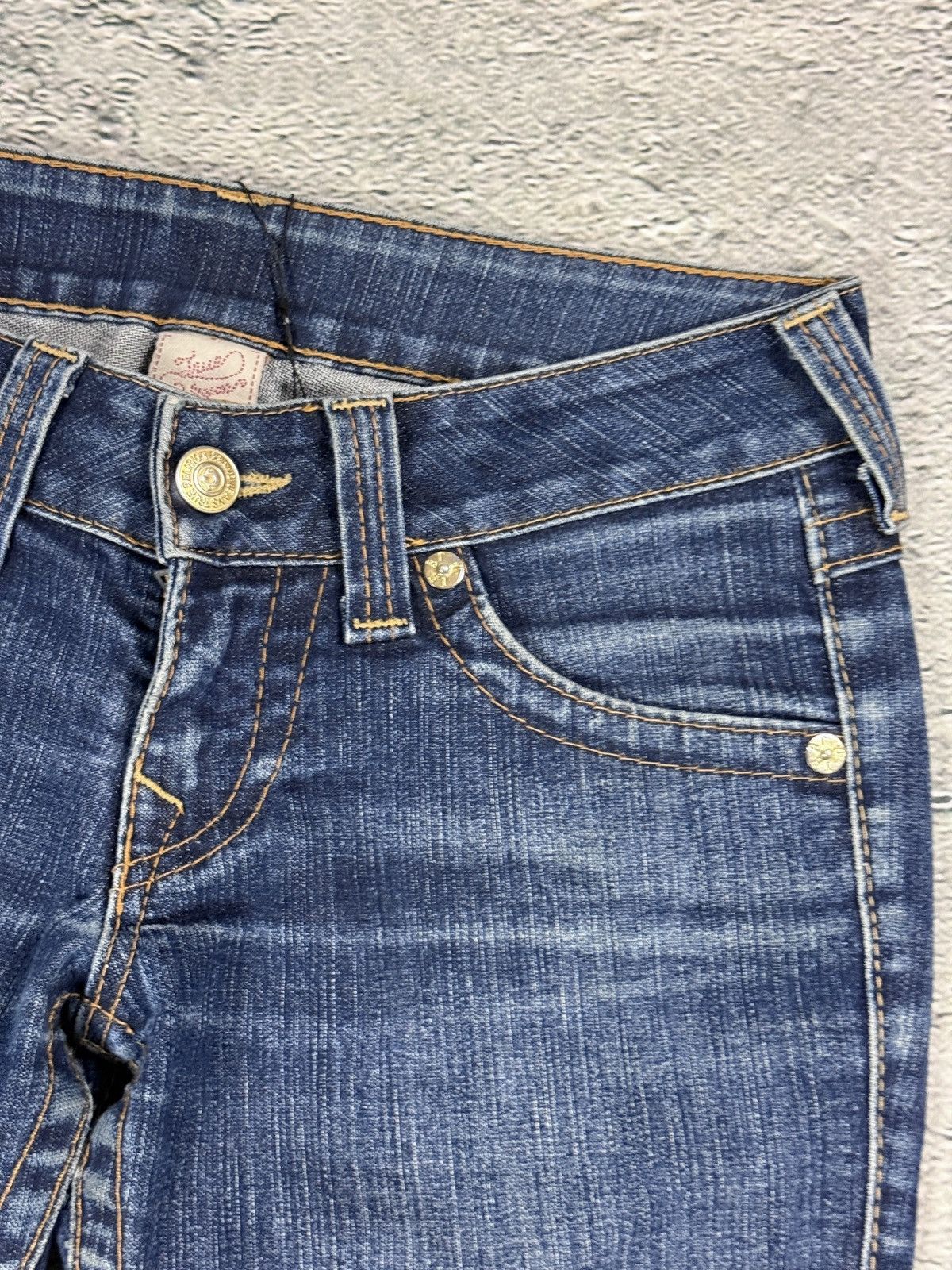 True Religion True Religion jeans Flared bootcut navy silver blue painted Size 27" / US 4 / IT 40 - 9 Thumbnail