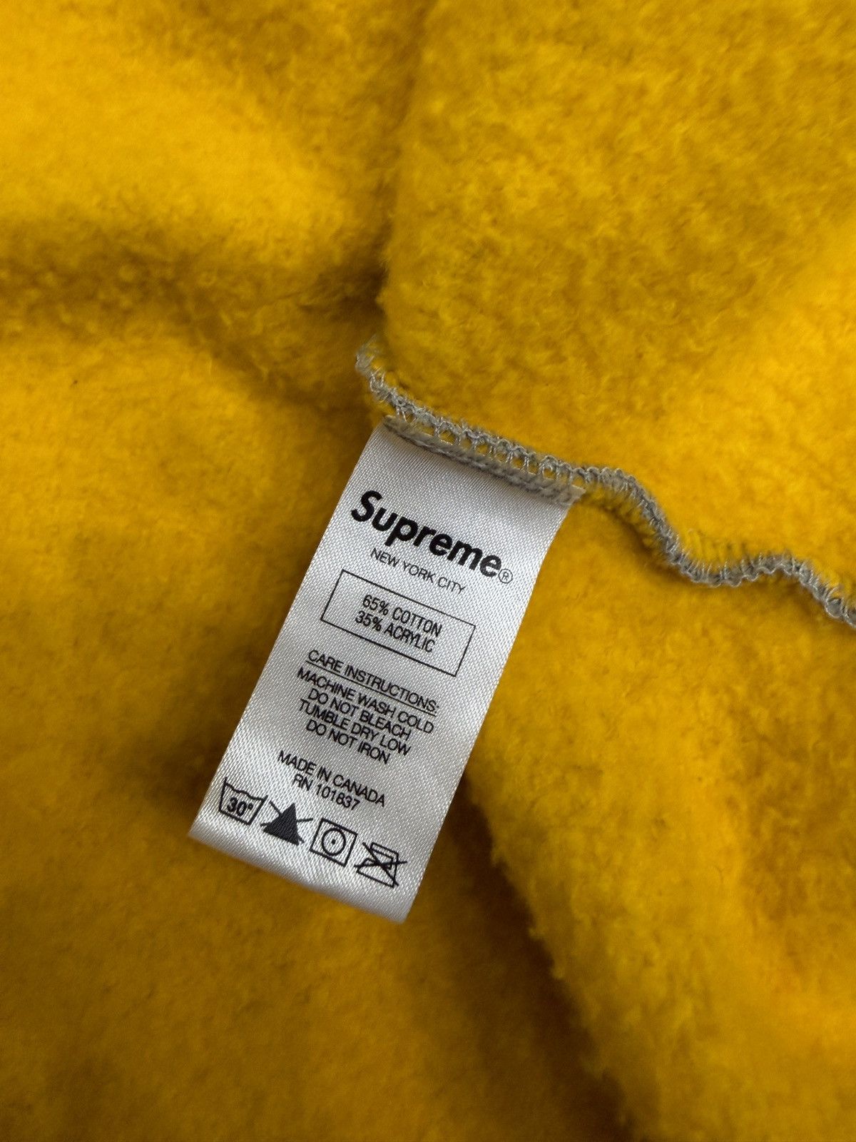 Supreme Supreme Box Logo Zip Up Hoodie – Heather Grey/Yellow (Large) Size US L / EU 52-54 / 3 - 5 Thumbnail