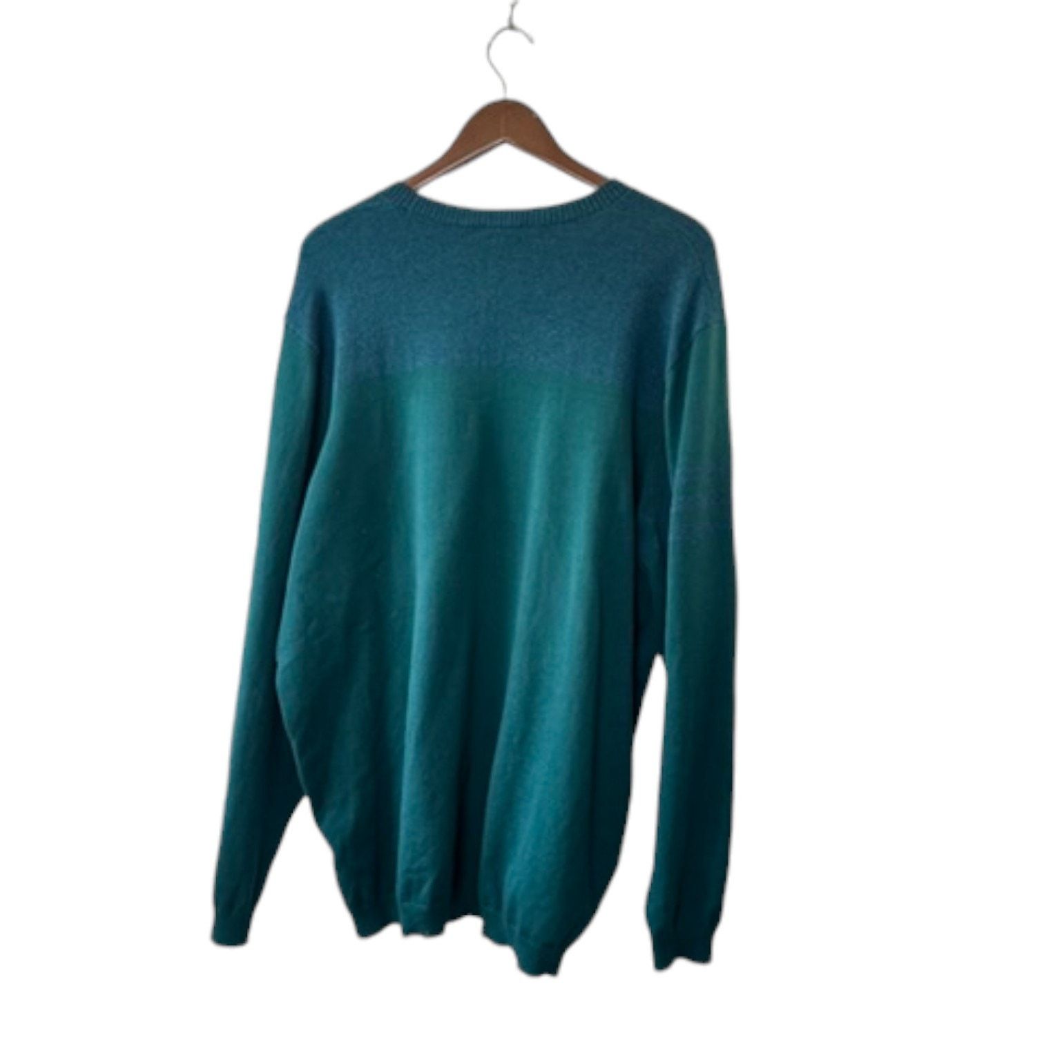 Adidas Adidas Green Ombre Long Sleeve Knit Sweater Men's 2XL Size US XXL / EU 58 / 5 - 5 Thumbnail