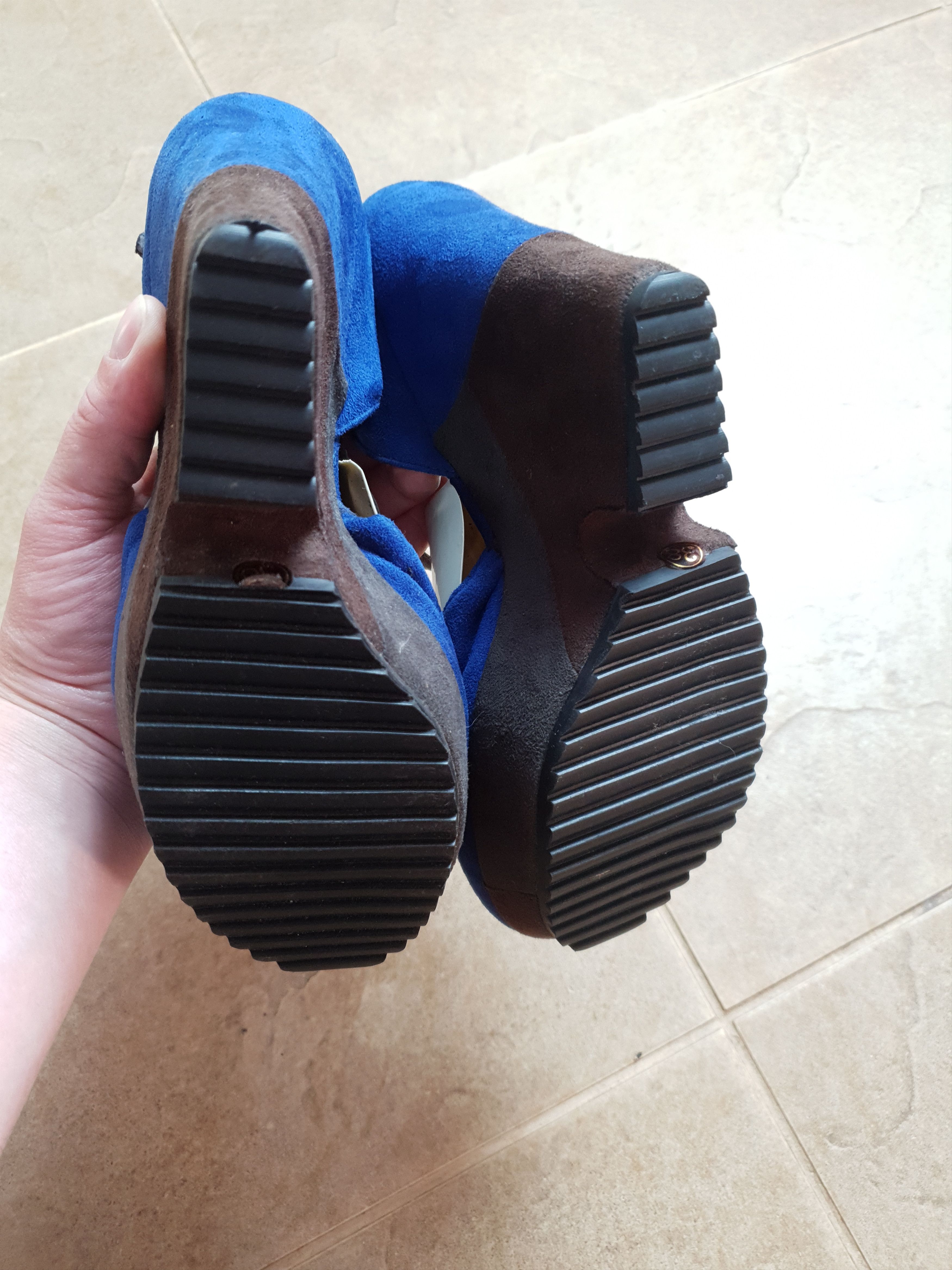 Moschino women's shoes Love Moschino blue platform shoes, size 38 Size US 7 / IT 37 - 12 Thumbnail