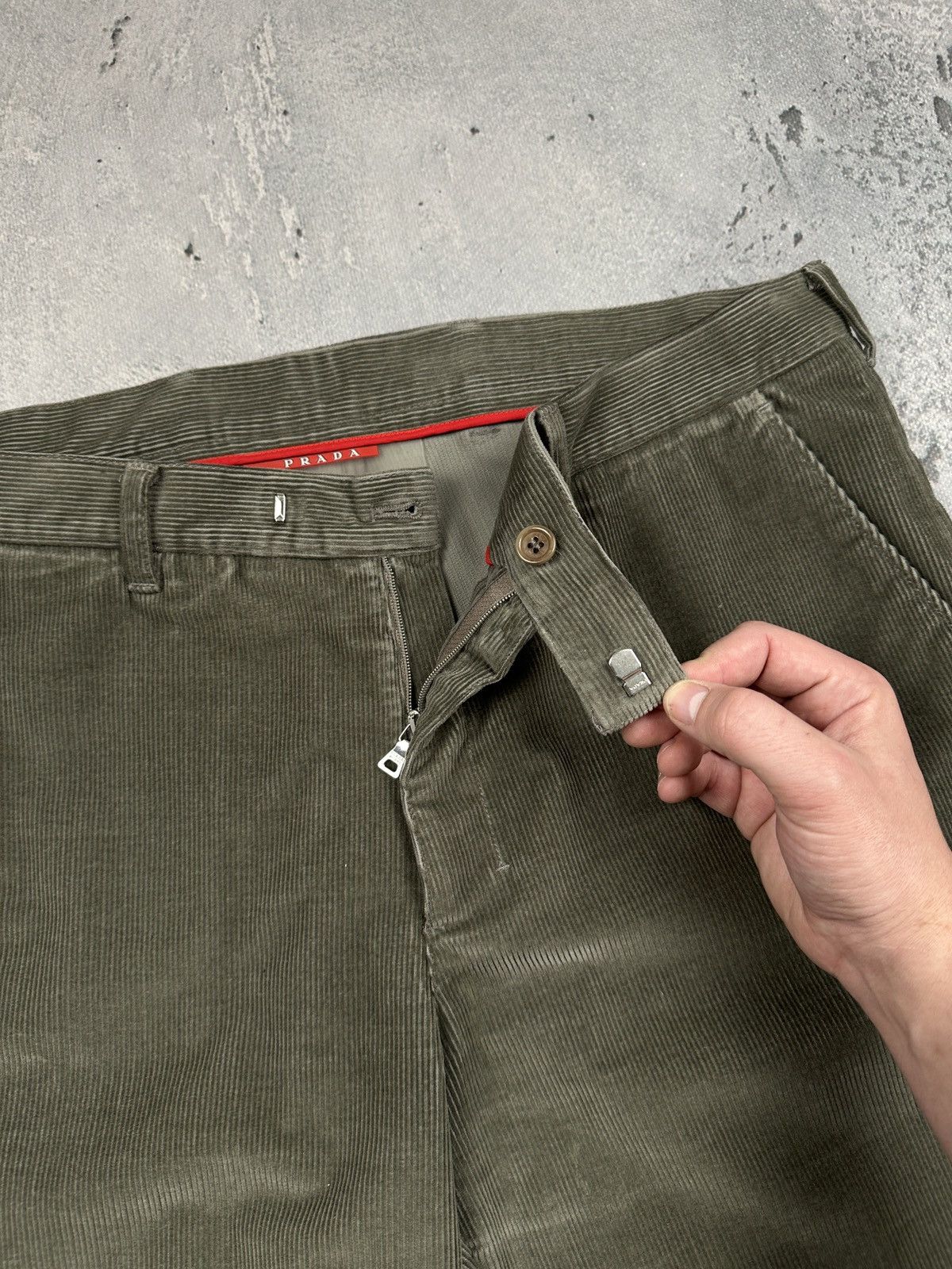 Prada Prada Milano Archive Corduroy Pants Olive Green Size US 36 / EU 52 - 11 Thumbnail