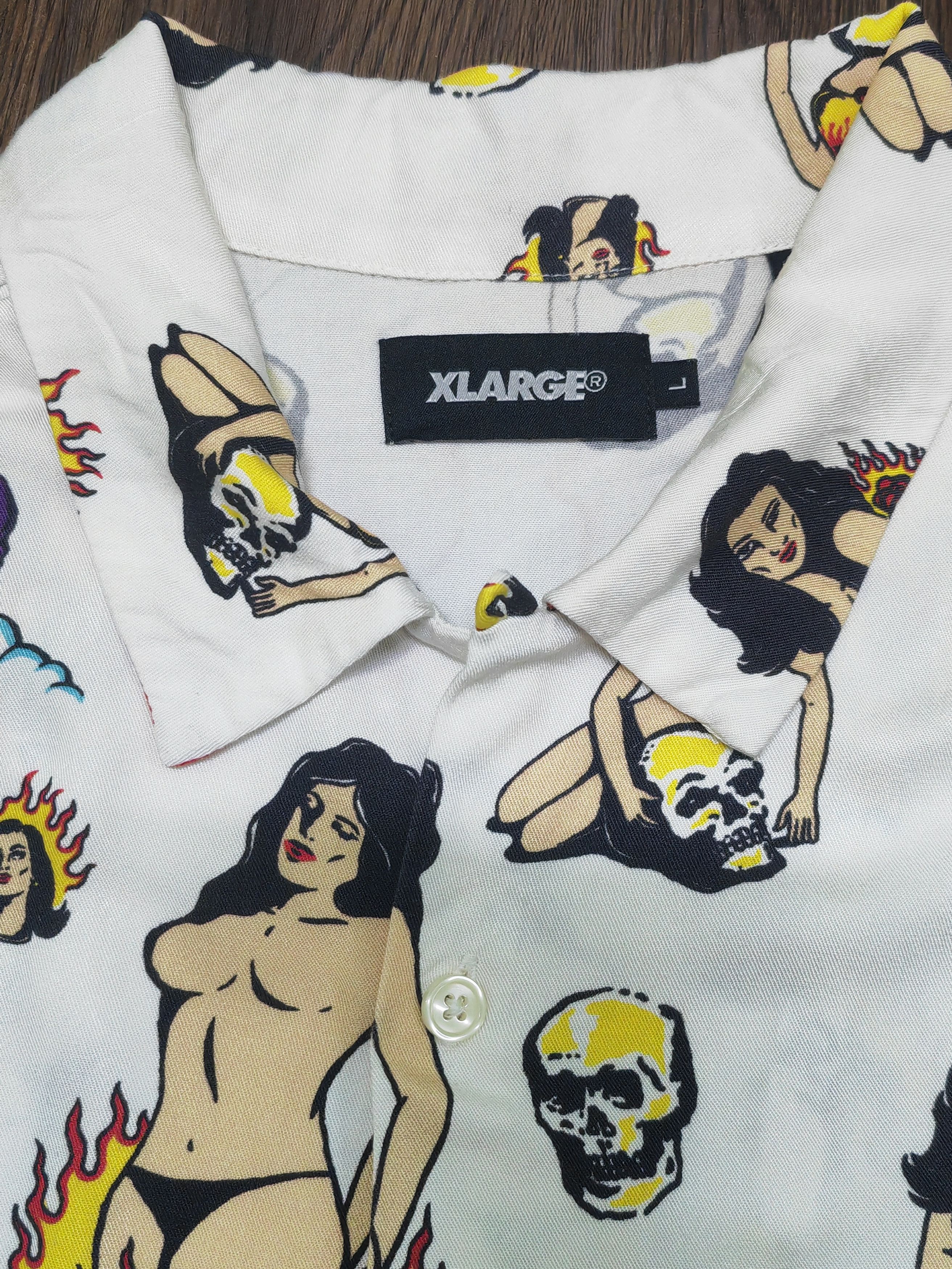 X-LARGE Xlarge Flame Button Shirt Size US L / EU 52-54 / 3 - 3 Thumbnail