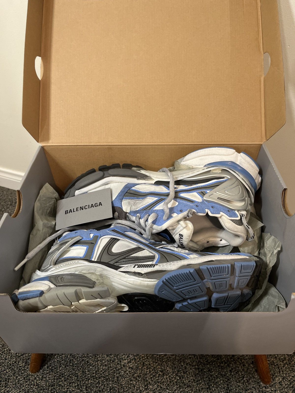 Balenciaga Runners in Blue/Black/White Size US 10 / EU 43 - 17 Thumbnail