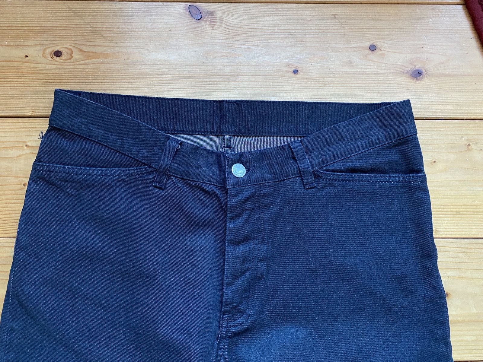 Helmut Lang Classic Cut Raw Silk Denim Size US 33 - 2 Thumbnail