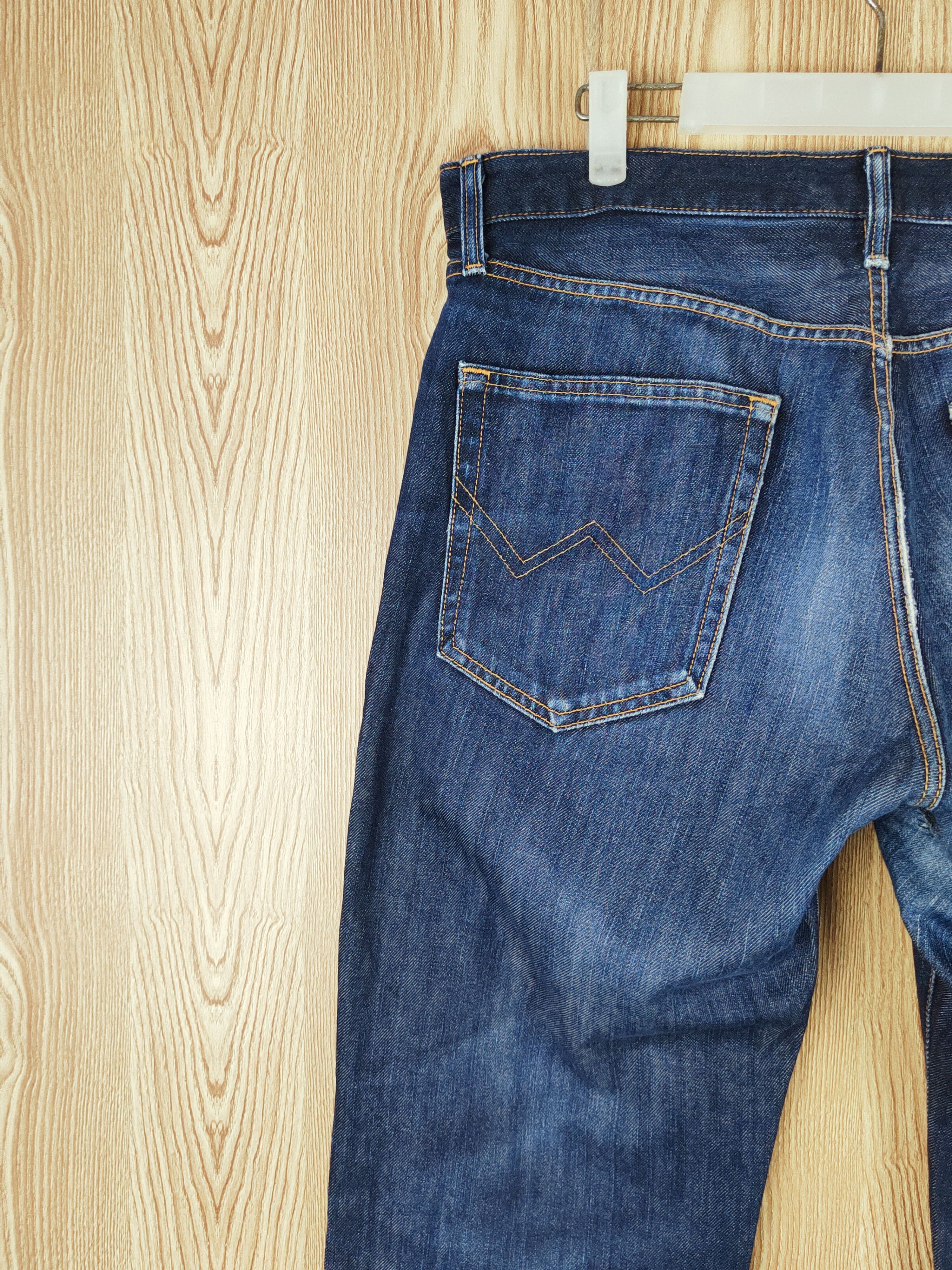 Edwin Edwin Dark Blue Distressed Ripped Jeans #S2736 Size US 34 / EU 50 - 8 Thumbnail