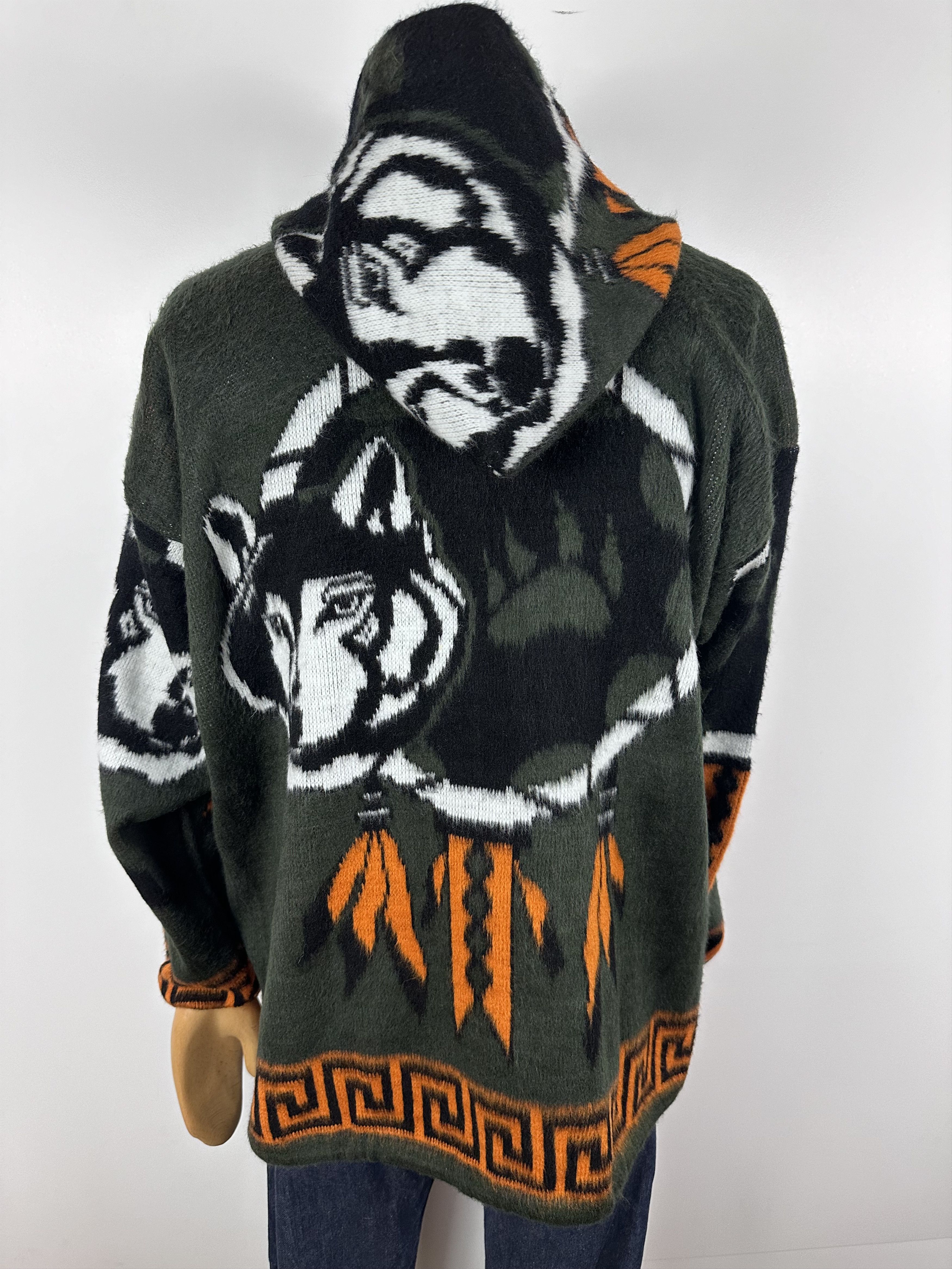Vintage Vintage Genesis Wolf Fleece Jacket Wool Overprint Nature XL Size US XL / EU 56 / 4 - 6 Thumbnail