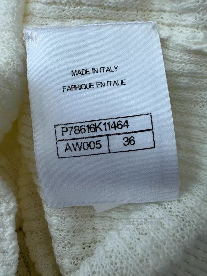 Chanel Chanel White round-neck buttoned knitted short sleeves Size XS / US 0-2 / IT 36-38 - 5 Thumbnail