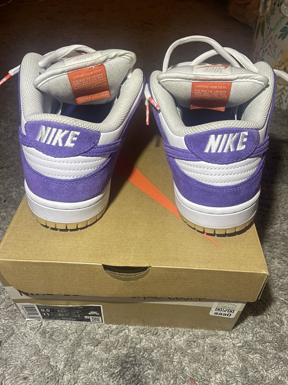 Nike Nike SB Dunk Low Orange Label Court Purple Size US 9.5 / EU 42-43 - 7 Thumbnail